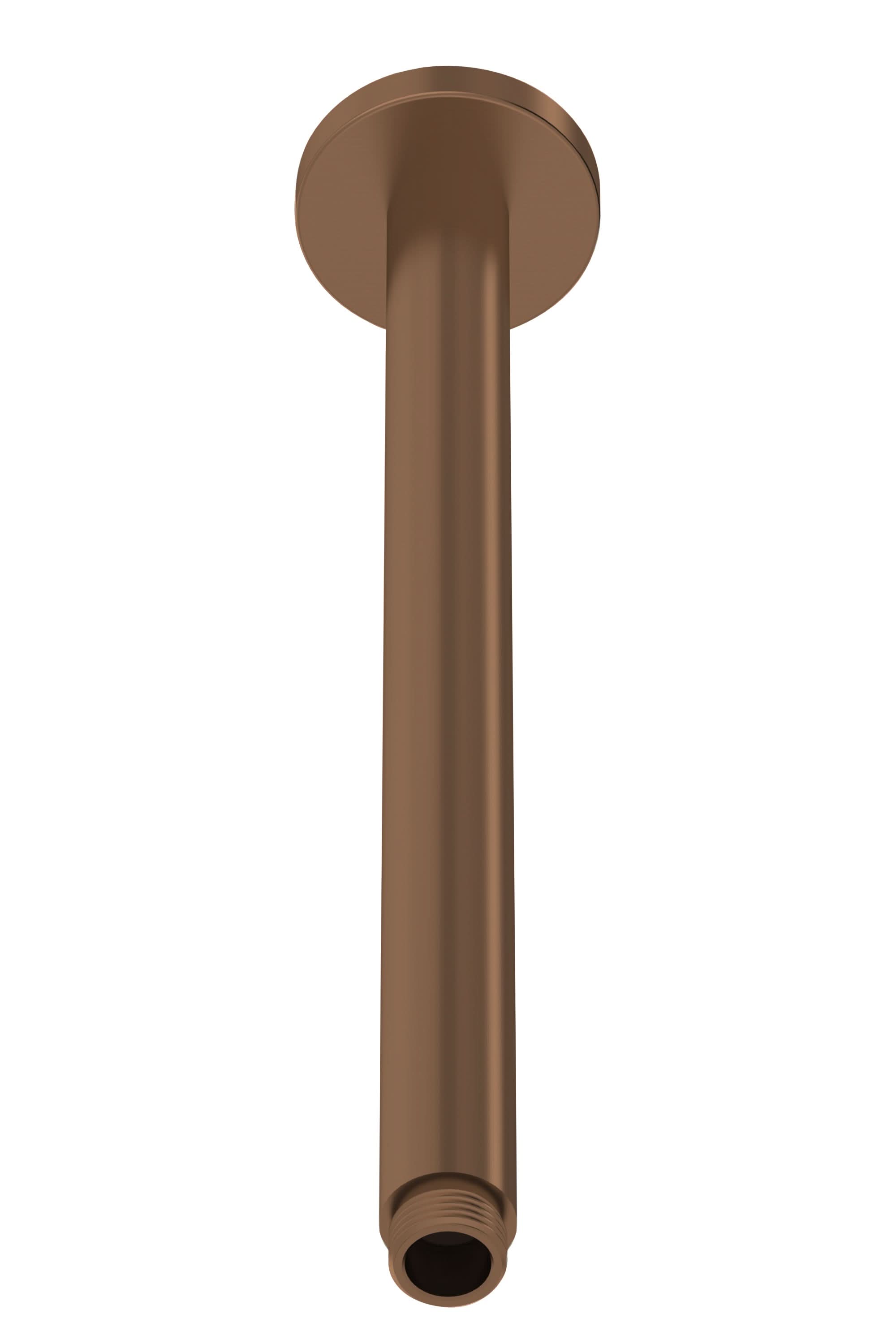 Nuie Round Ceiling Arm 300mm, Durable and Stylish Ceiling Mounted Arm, Brushed Bronze
