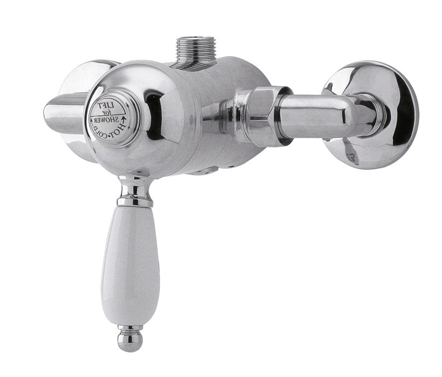 Nuie Edwardian Single Handle 1 Outlet Manual Concealed Shower Valve - Chrome
