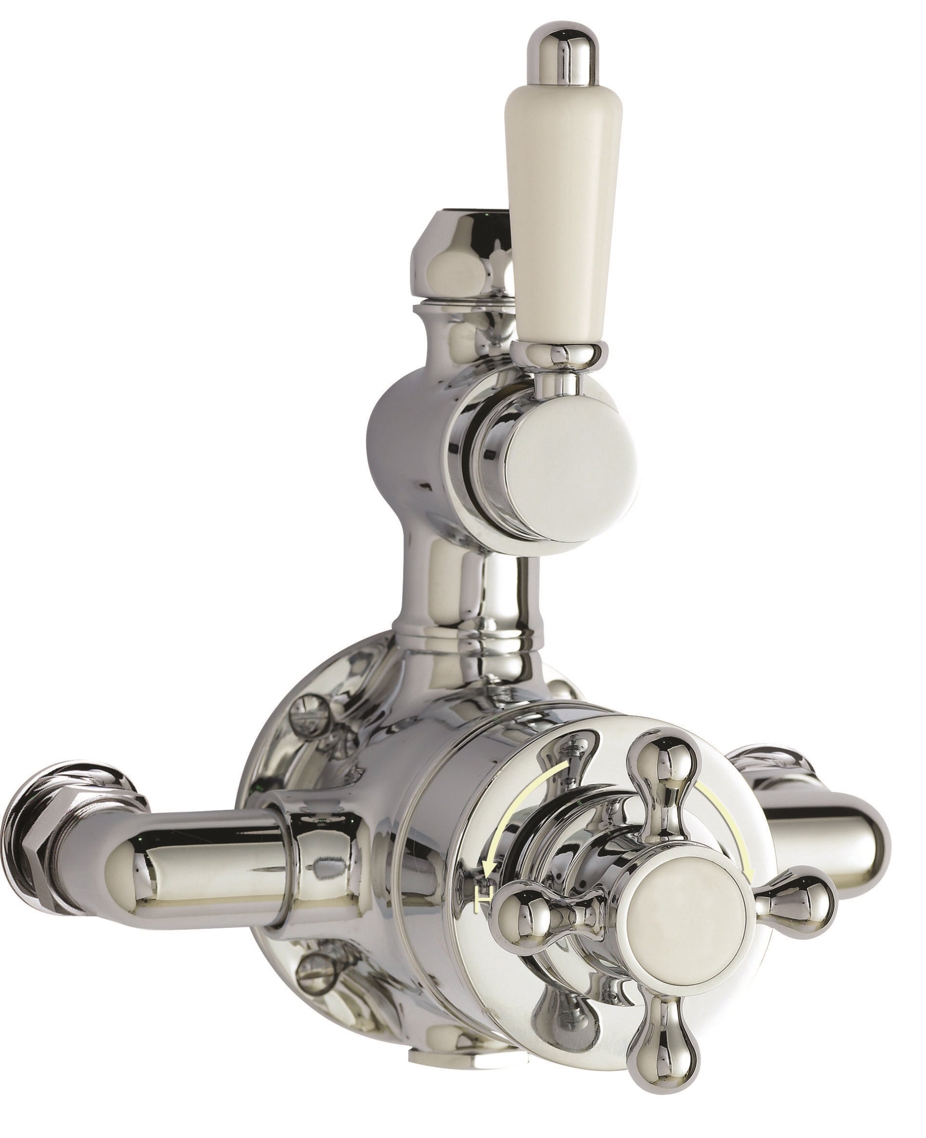 Nuie Victorian Dual Handle Exposed Shower Valve - Chrome