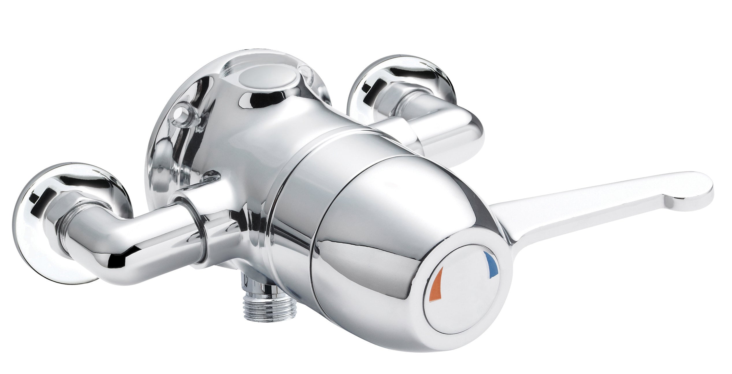 Nuie Sequential Lever Handle Thermostatic Exposed Shower Valve - Chrome