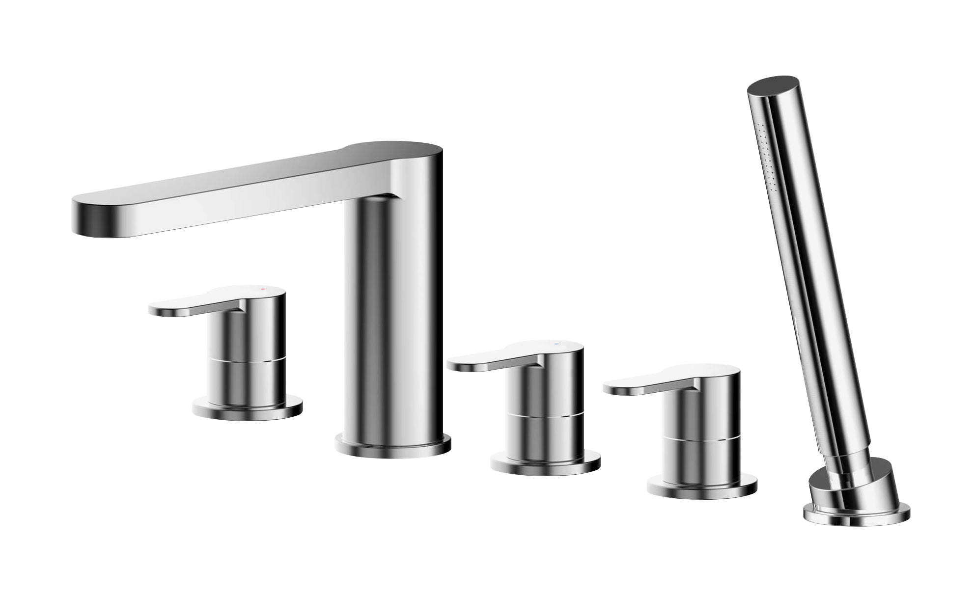 Nuie Arvan 5-Hole Bath Shower Mixer Tap - Chrome