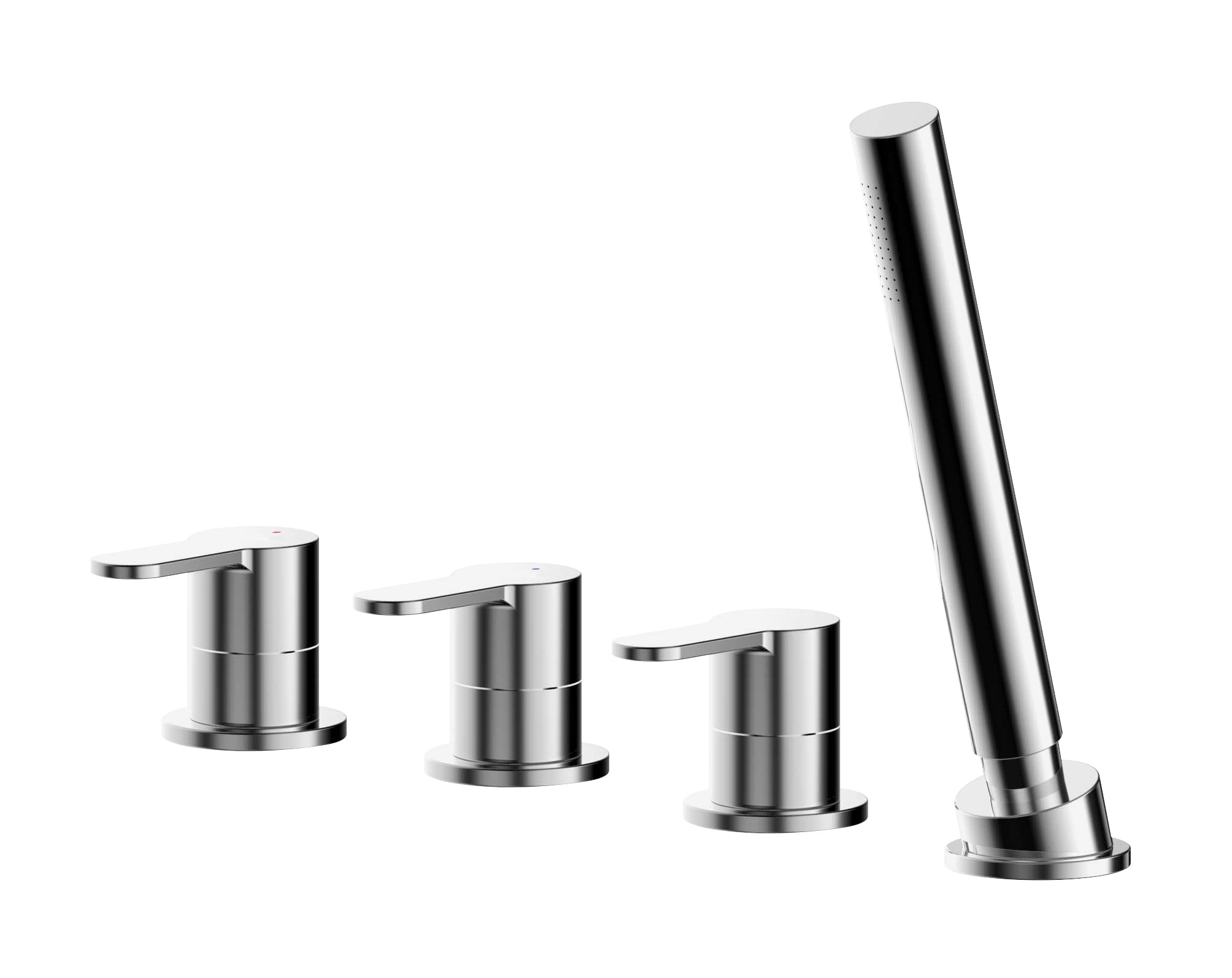 Nuie Arvan 4-Hole Bath Shower Mixer Tap - Chrome