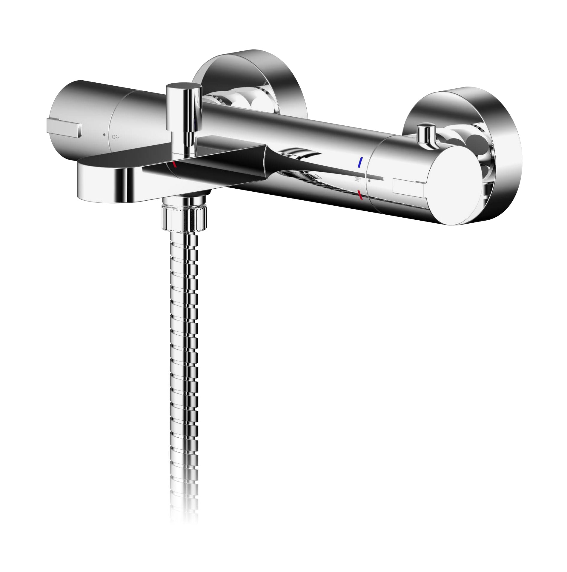 Nuie Binsey Thermostatic Bath Shower Mixer Tap - Chrome
