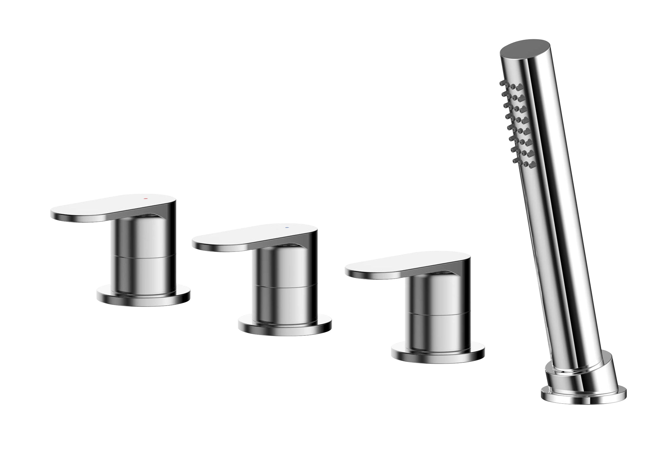 Nuie Binsey 4-Hole Bath Shower Mixer Tap - Chrome