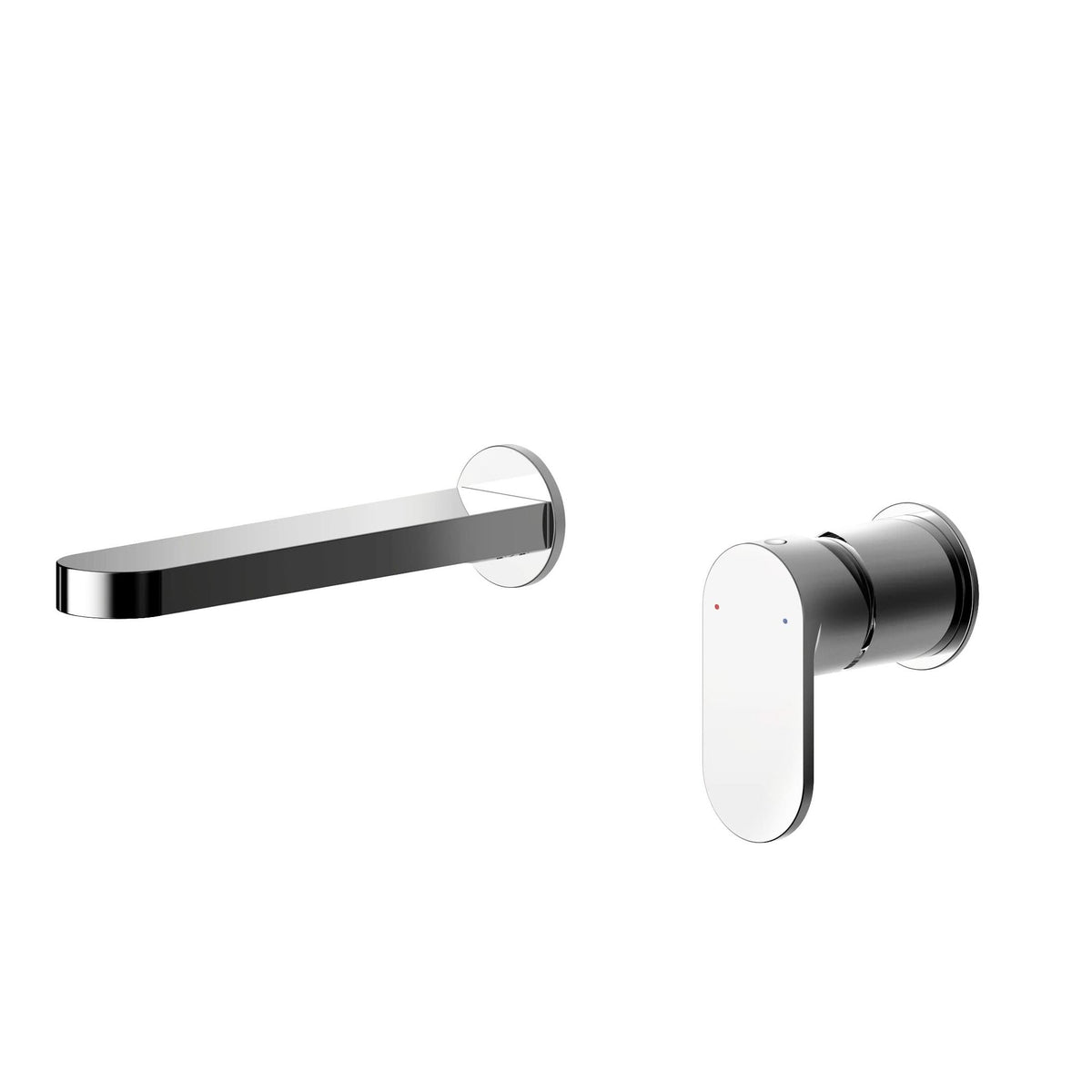 Brent 2 Hole Wall Mounted Basin Mixer Tap - Chrome