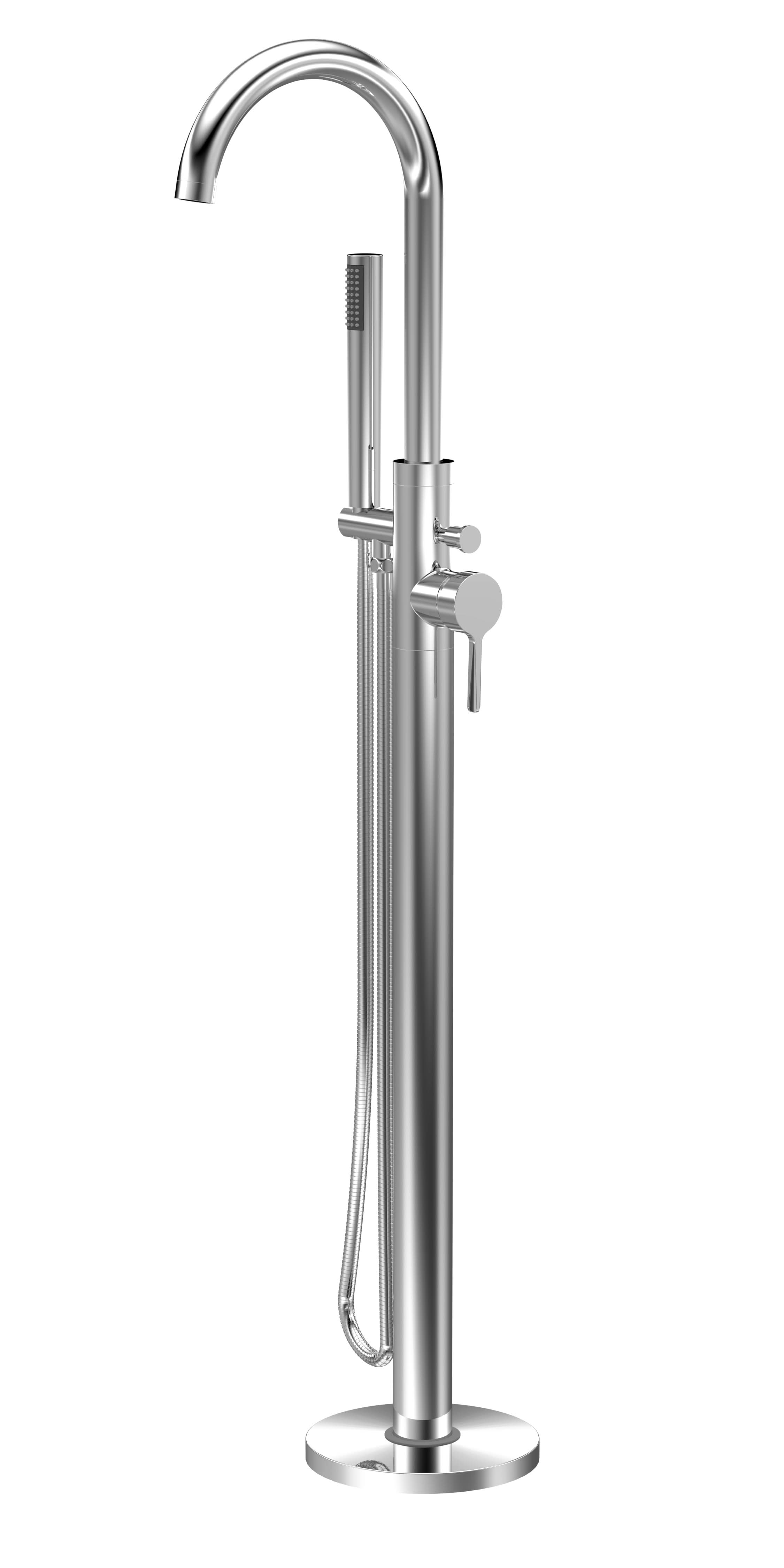 Cylin Floor Mounted Bath Shower Mixer Tap With Handset
