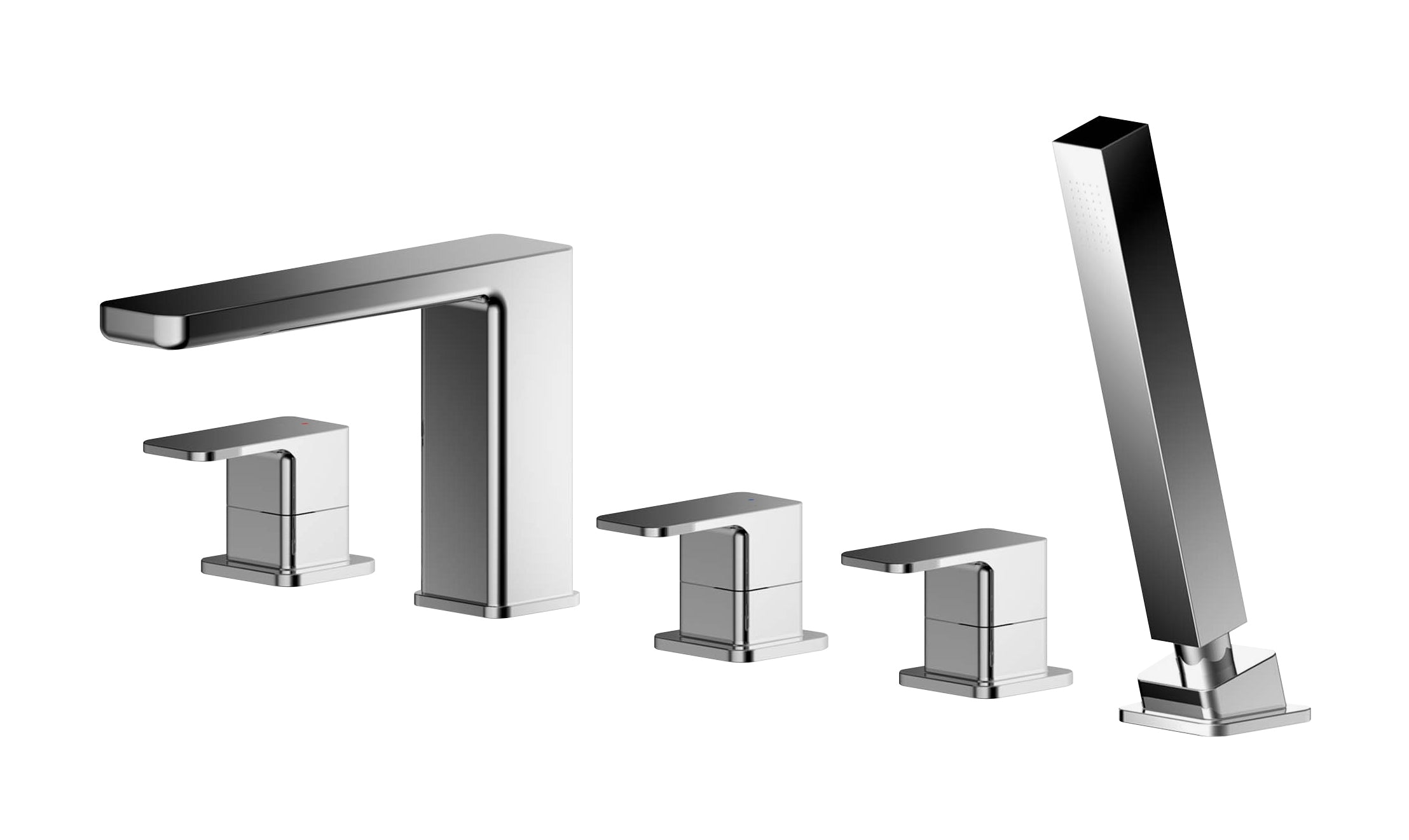 Nuie Windon 5-Hole Bath Shower Mixer Tap - Chrome