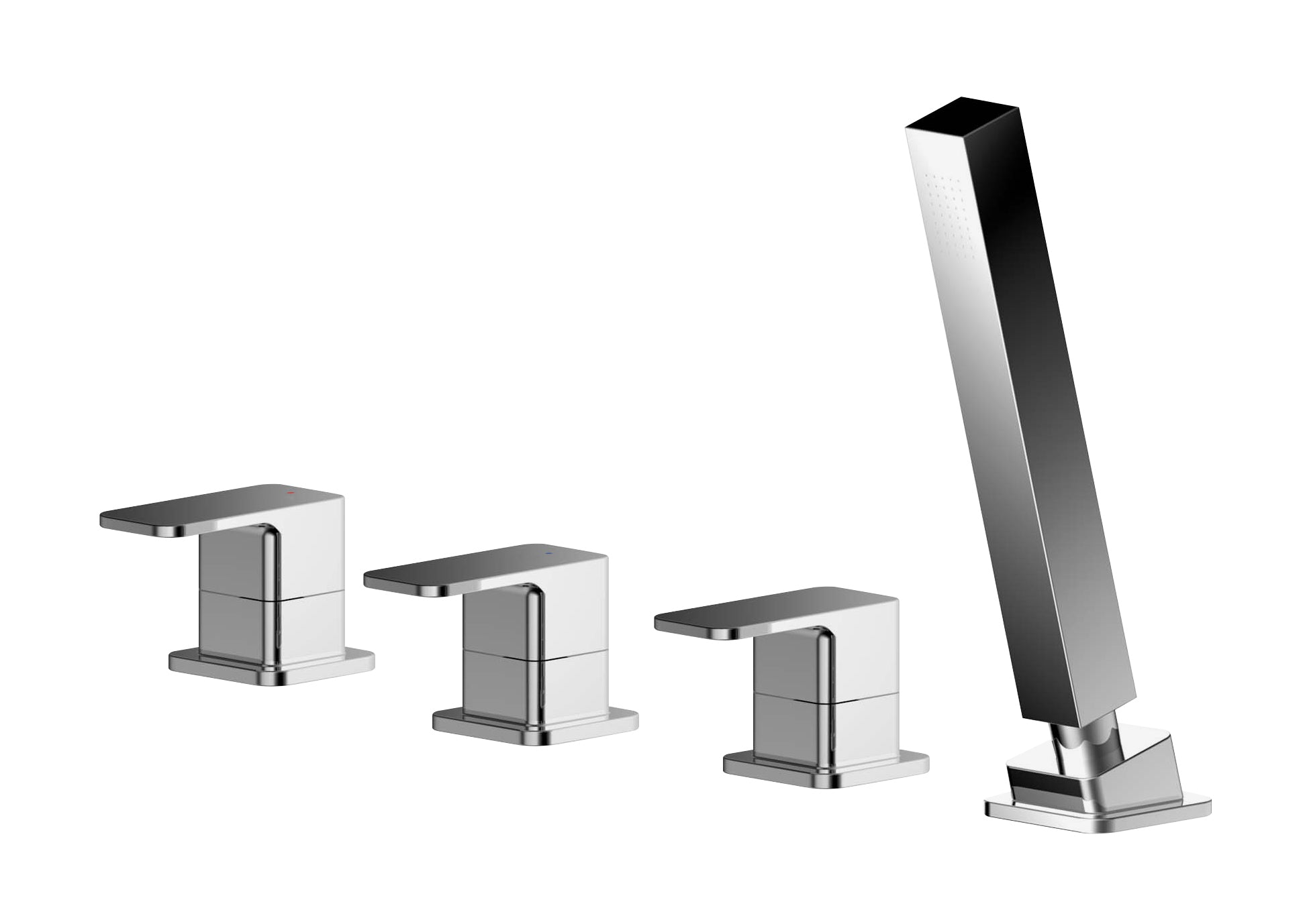Nuie Windon 4-Hole Bath Shower Mixer Tap - Chrome
