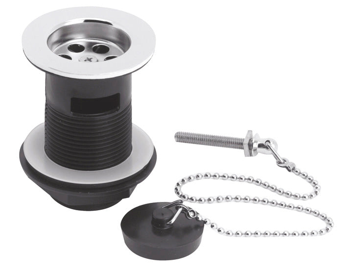 Nuie Basin Waste With Poly Plug And Ball Chain - Chrome