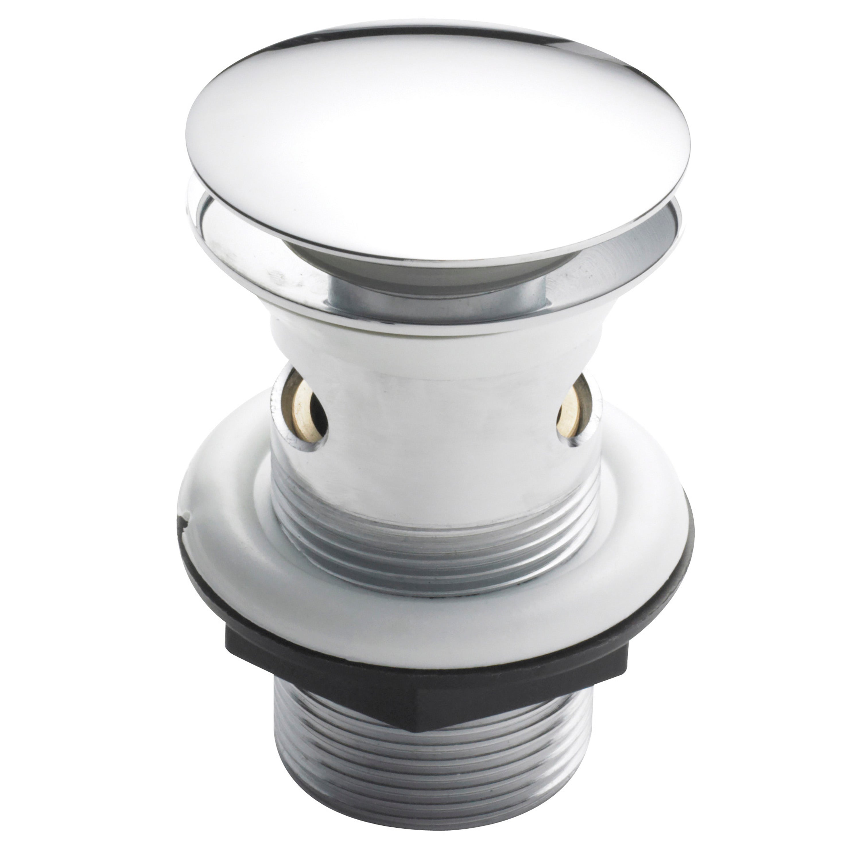 Nuie Easy-Clean Slotted Push Button Basin Waste - Chrome