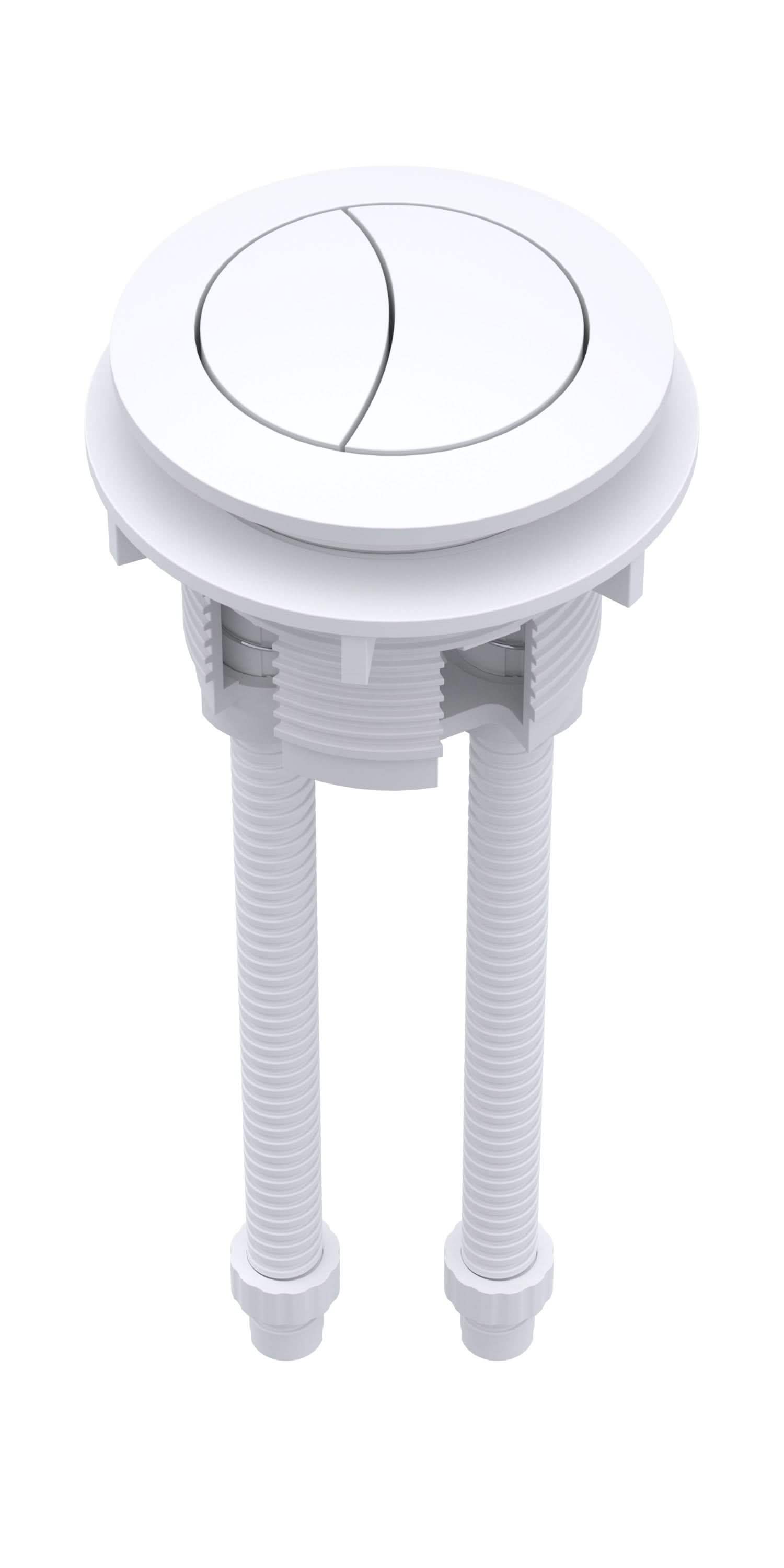 Nuie Cistern Push Button, Durable Toilet Accessories for Bathroom in Matt White