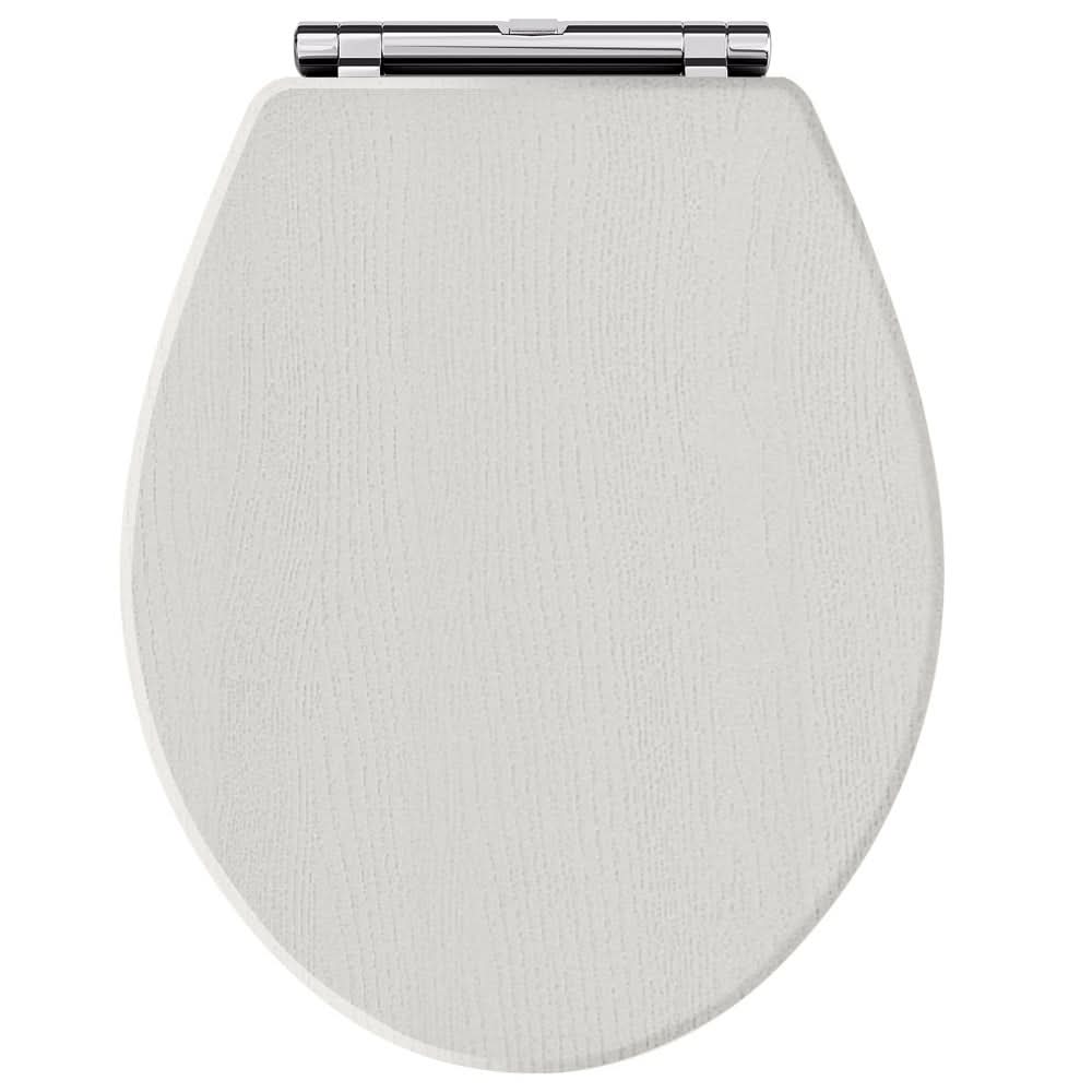 Old London Richmond Soft Close Toilet Seat, Top Fix Design with Chrome Hinges, Quick Release Fittings Stylish Classic Toilet Seats for Bathroom in Timeless Sand Finish