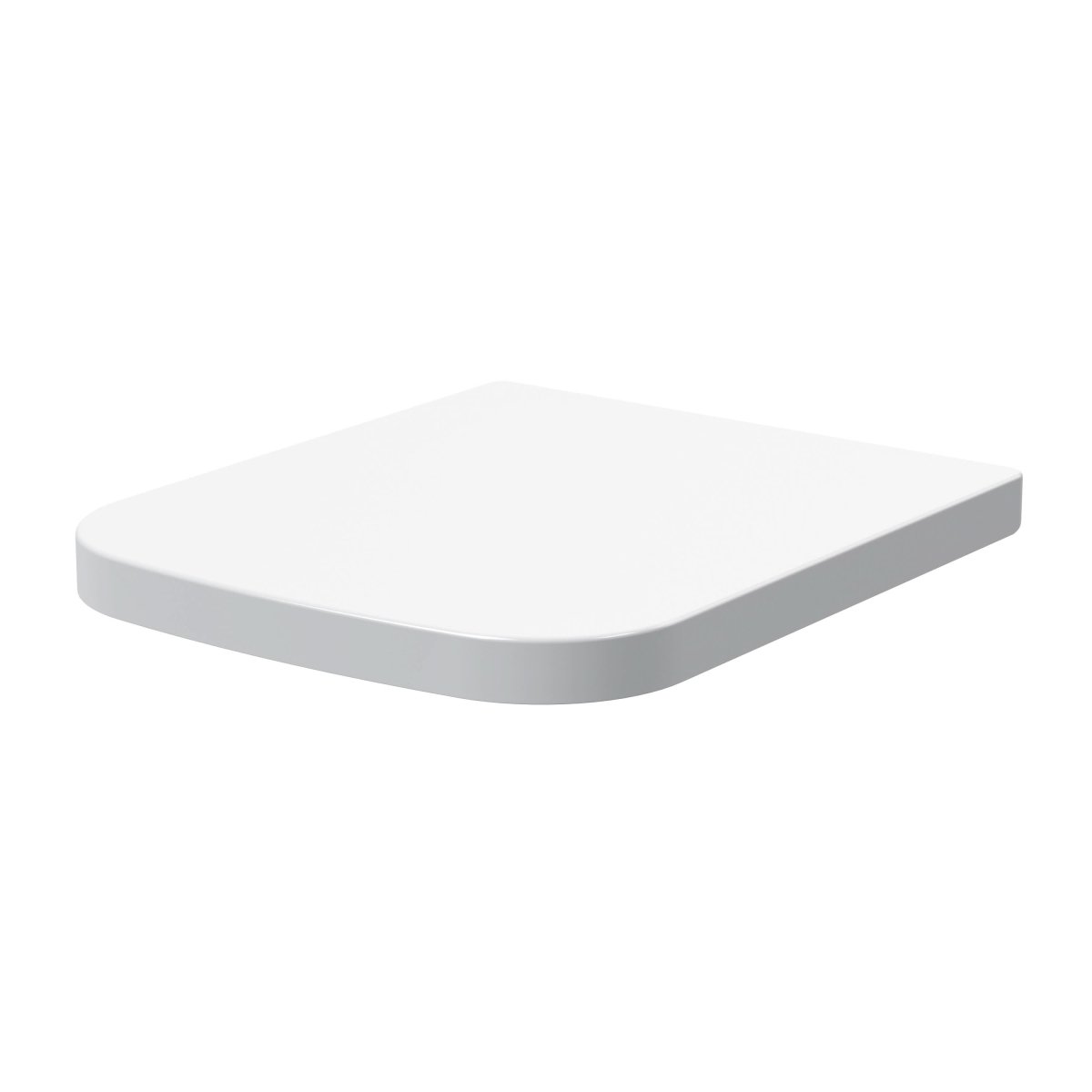 Nuie Square Wrapover Seat, White Square Soft Close Toilet Seat, Quick Release, Top and Bottom Fix, Fits Various Ceramics, Easy to Clean