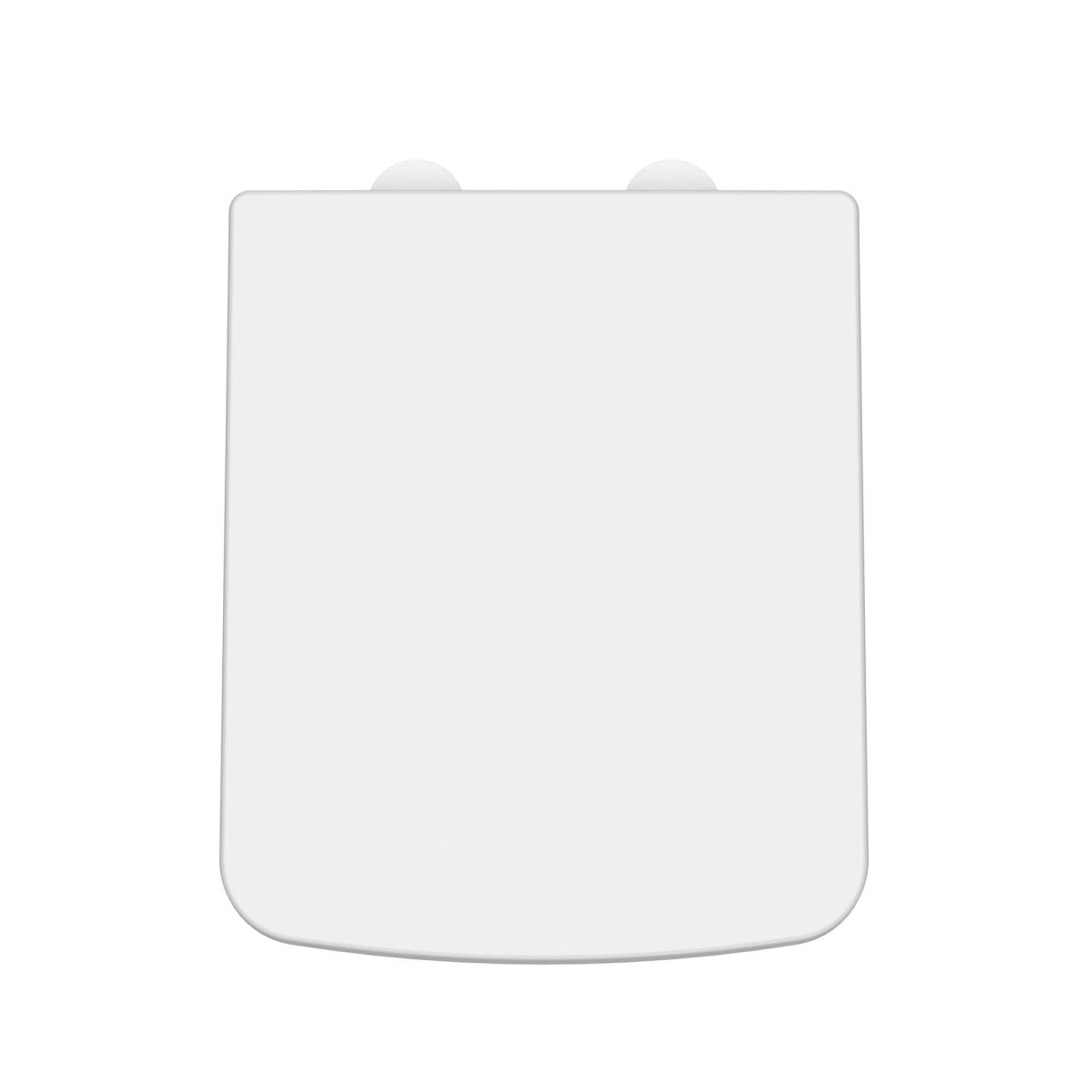 Nuie White Soft Close Toilet Seat  White, Square Commode Seat with Quick Release Hinges, Square Soft Close Toilet Seat for Square Toilets, 435x358mm