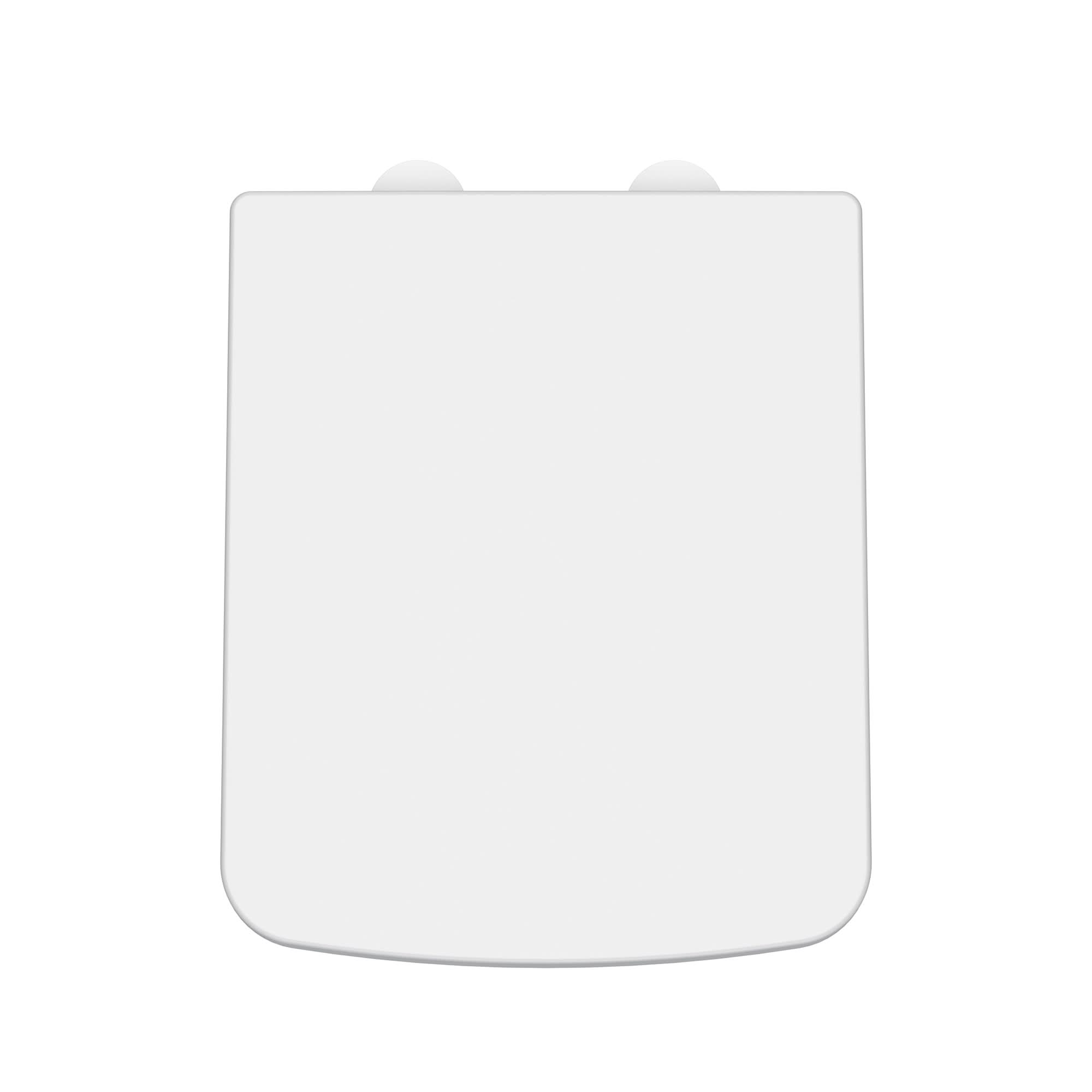 Nuie White Soft Close Toilet Seat  White, Square Commode Seat with Quick Release Hinges, Square Soft Close Toilet Seat for Square Toilets, 435x358mm