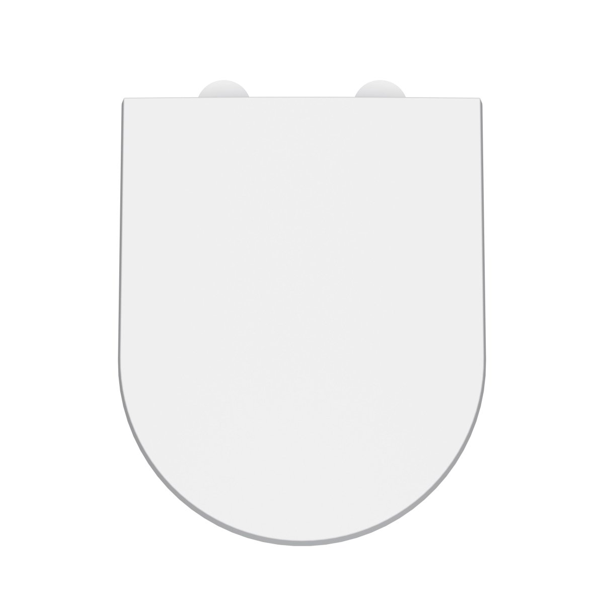 Nuie D Shape Soft Close Toilet Seat Black, Quick Release, Stainless Steel Nylon Hinges, Stylish for Modern Toilets 450x370mm