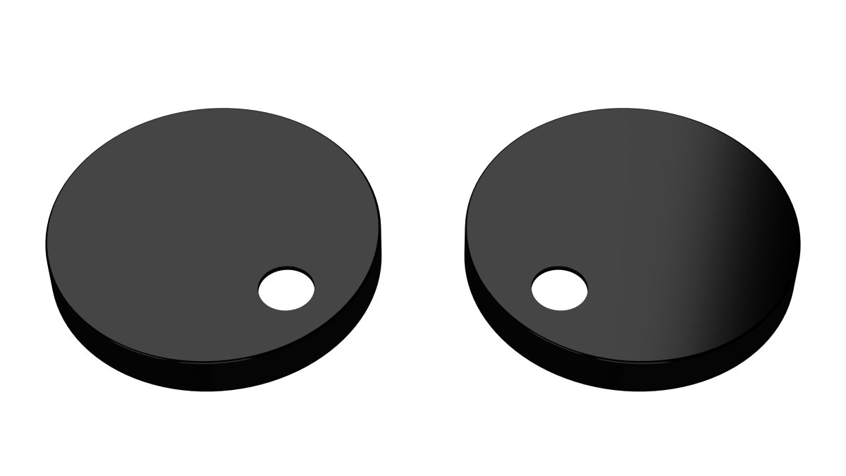 Nuie Matt Black Toilet Seat Cover Caps, Easy Fit Toilet Accessories for Washroom Finishing Touch, Includes Fixings