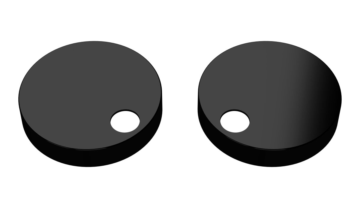 Nuie Matt Black Toilet Seat Cover Caps, Easy Fit Toilet Accessories for Washroom Finishing Touch, Includes Fixings