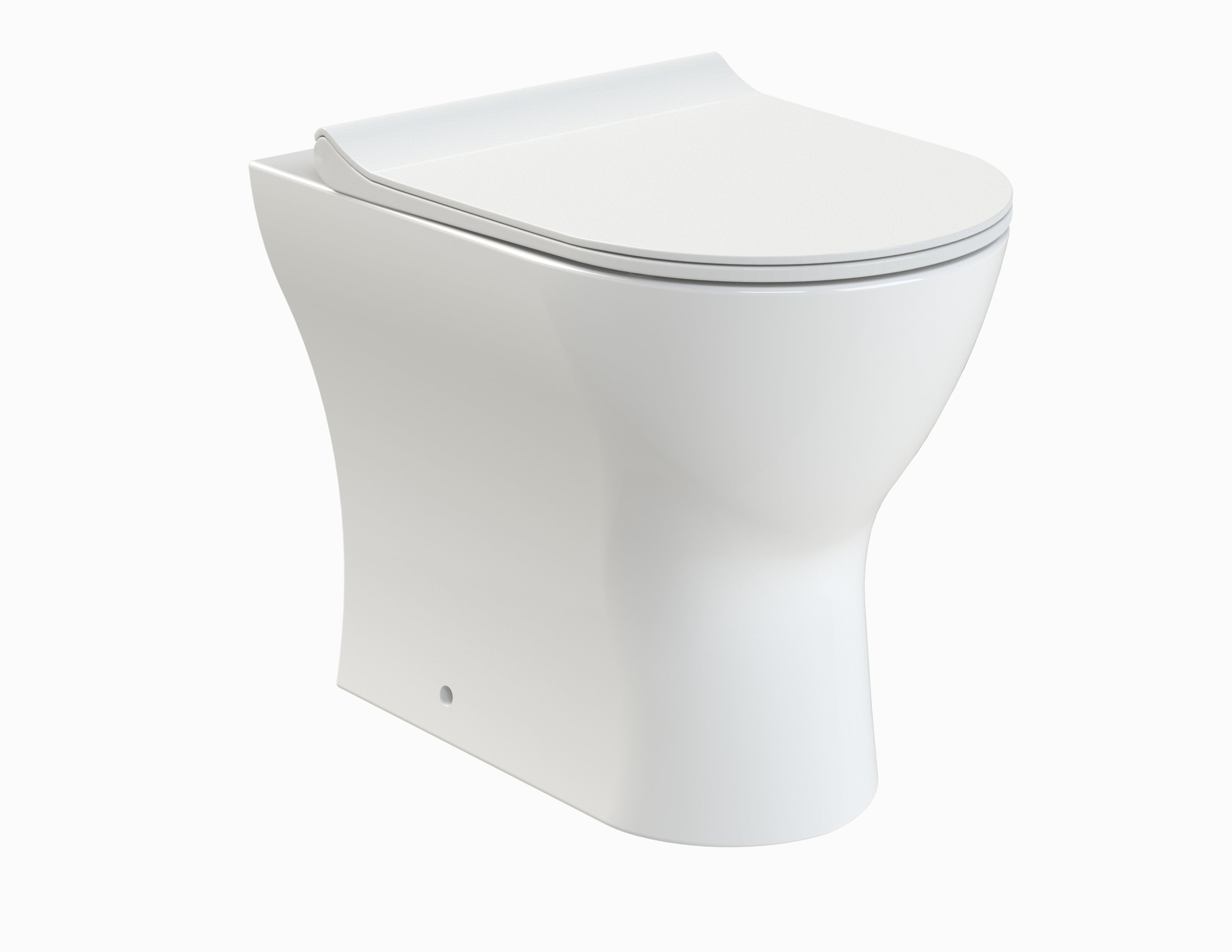 Nuie Freya Rimless Back to Wall Toilet With Soft Close Seat - White