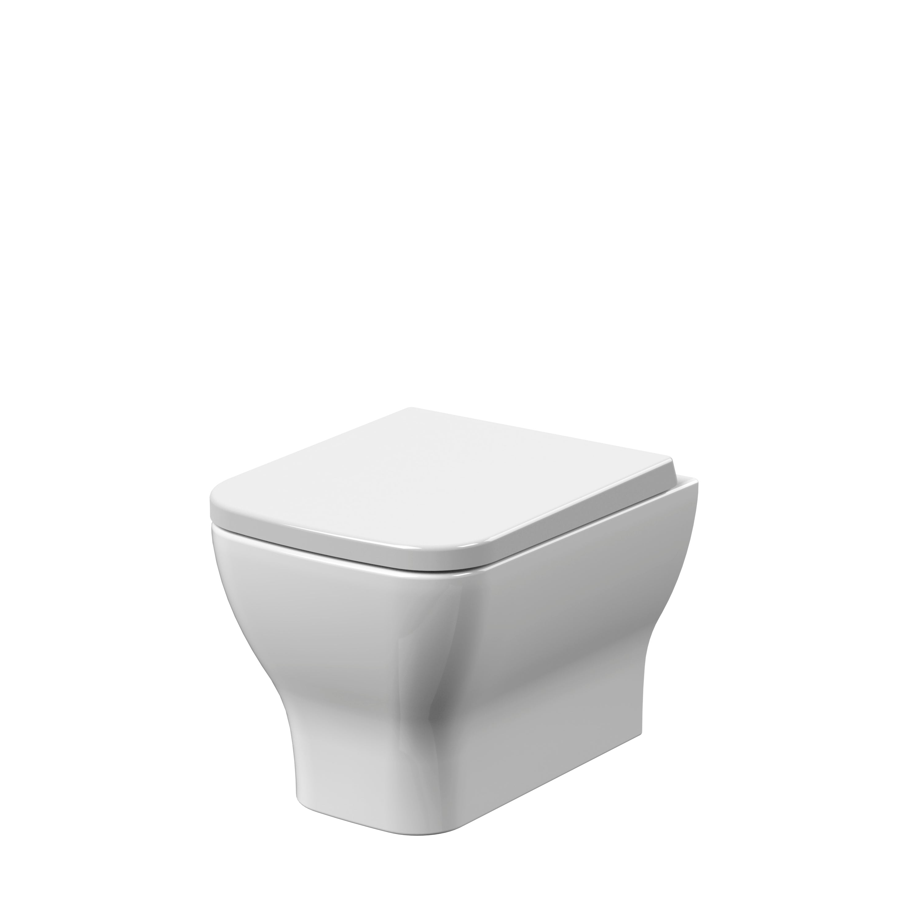 Nuie Ava Wall Hung Toilet With Wrapover Soft Close Seat - White
