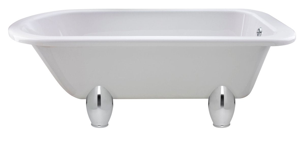 Old London Barnsbury Freestanding Bath Tub with Deacon Leg Set, Durable Single Ended Traditional Bathroom Style in White, 1700mm