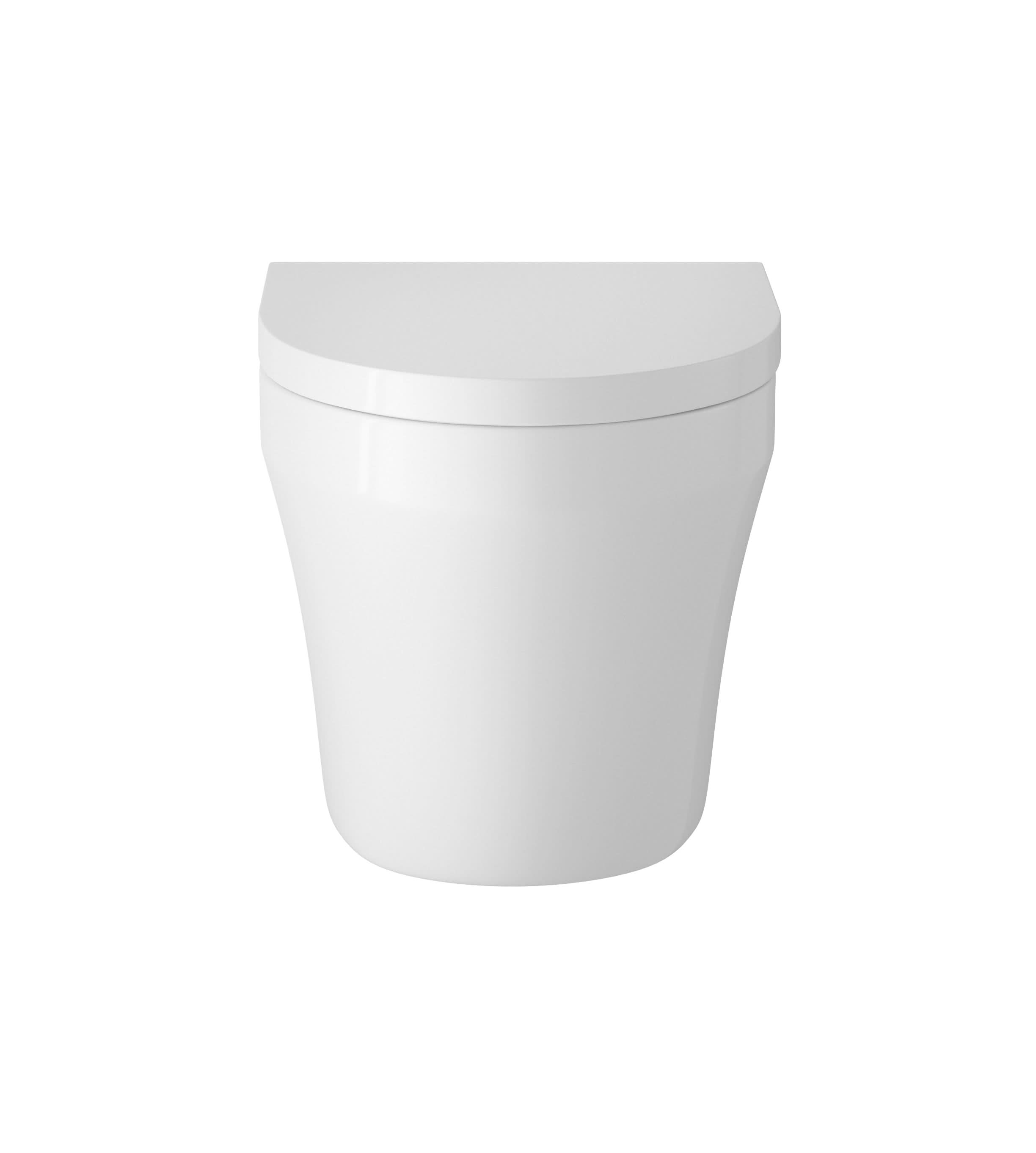 Hudson Reed Luna Back to Wall Pan & Seat, Back to Wall Toilet, Gloss White