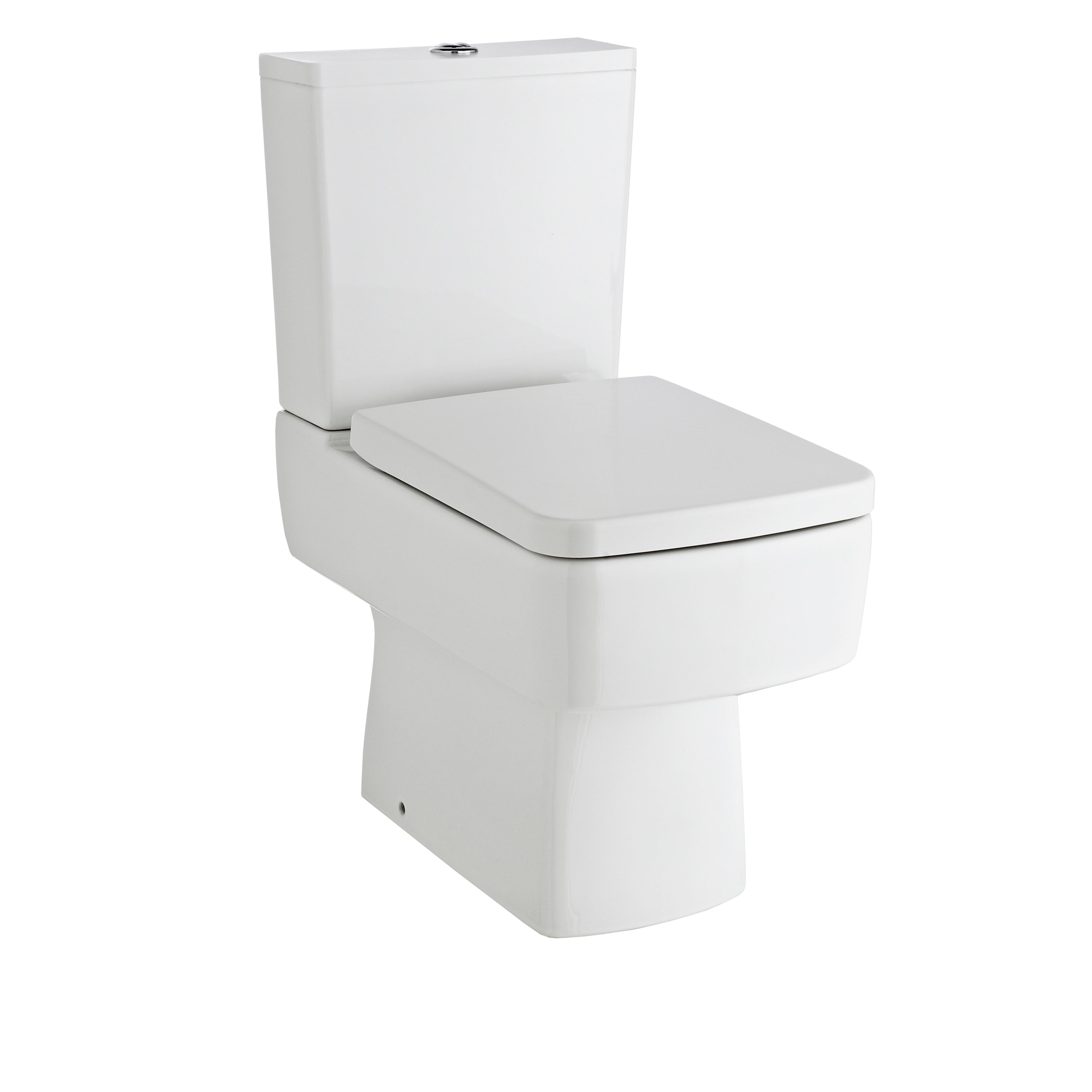 Nuie Bliss Close Coupled Toilet With Push Button Cistern - White