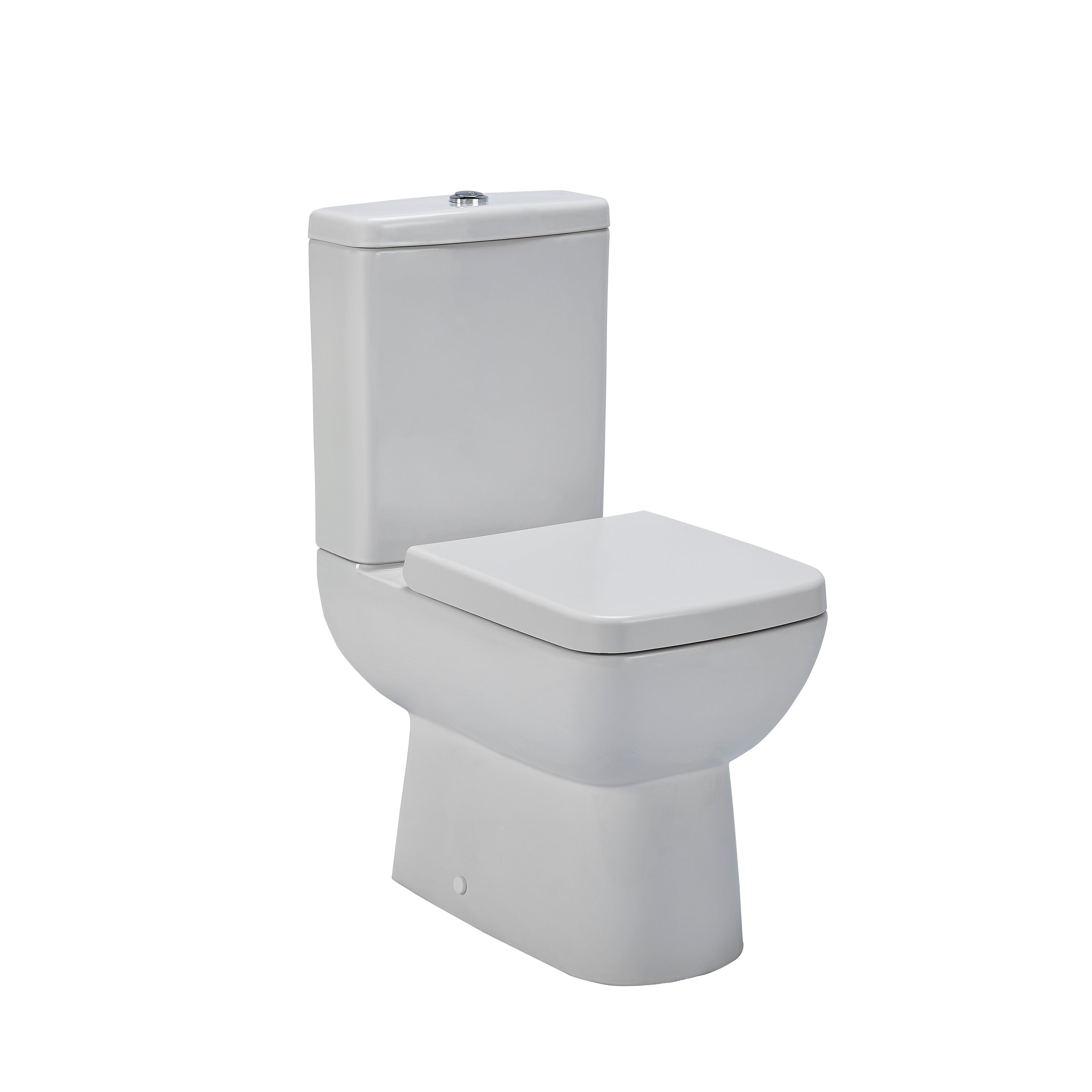 Nuie Ambrose Close Coupled Toilet With Push Button Cistern And Soft Close Seat - White