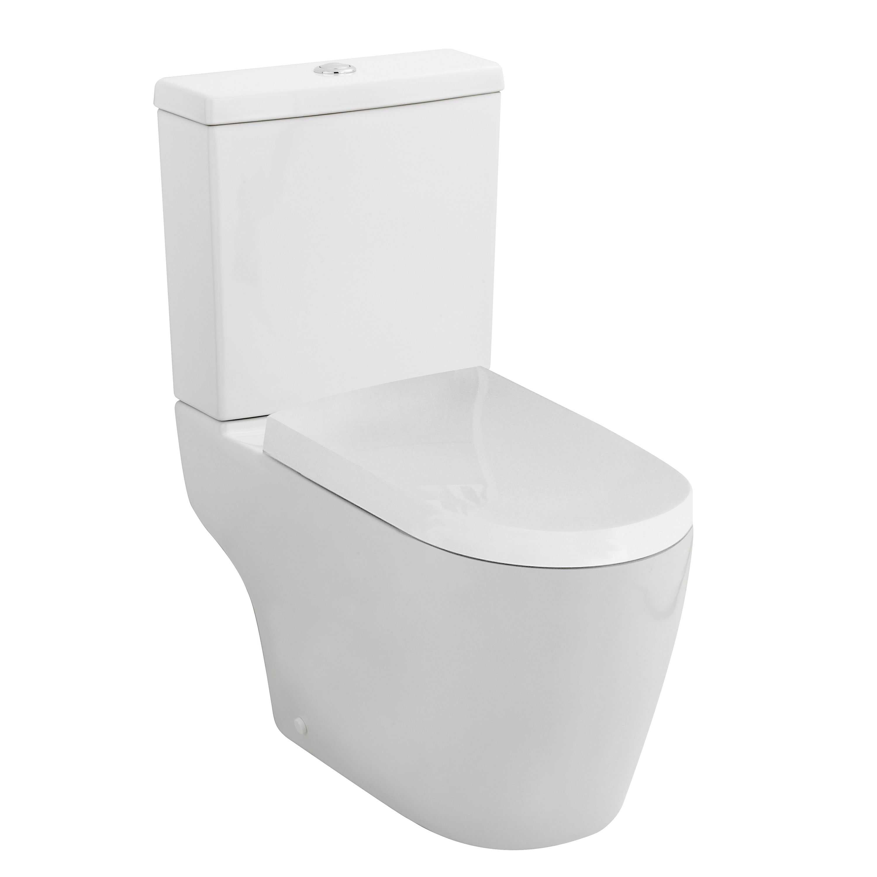 Nuie Provost Close Coupled Toilet With Push Button Cistern - White