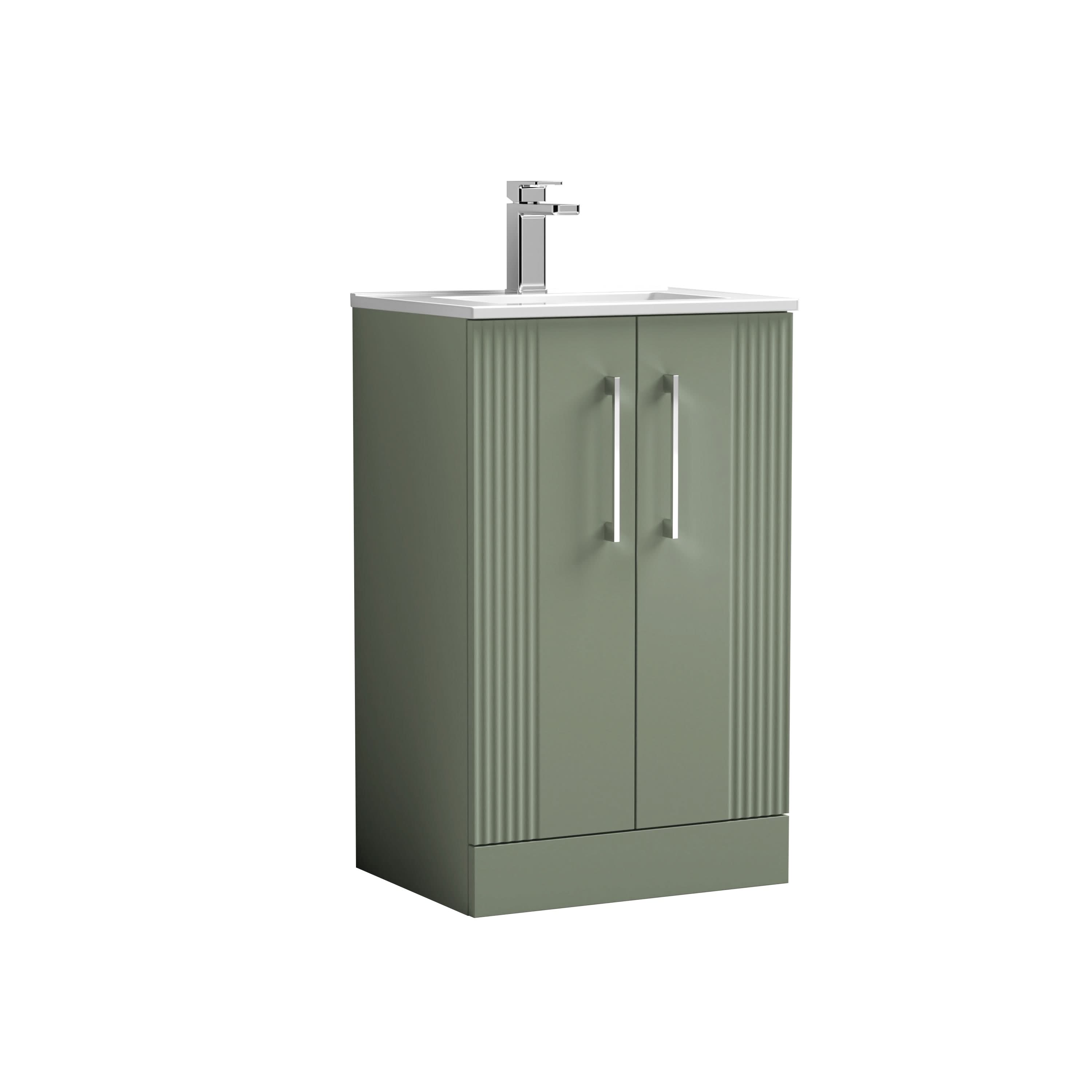 Nuie Deco 2 Door Floorstanding Vanity Unit With Basin-2 500mm Wide