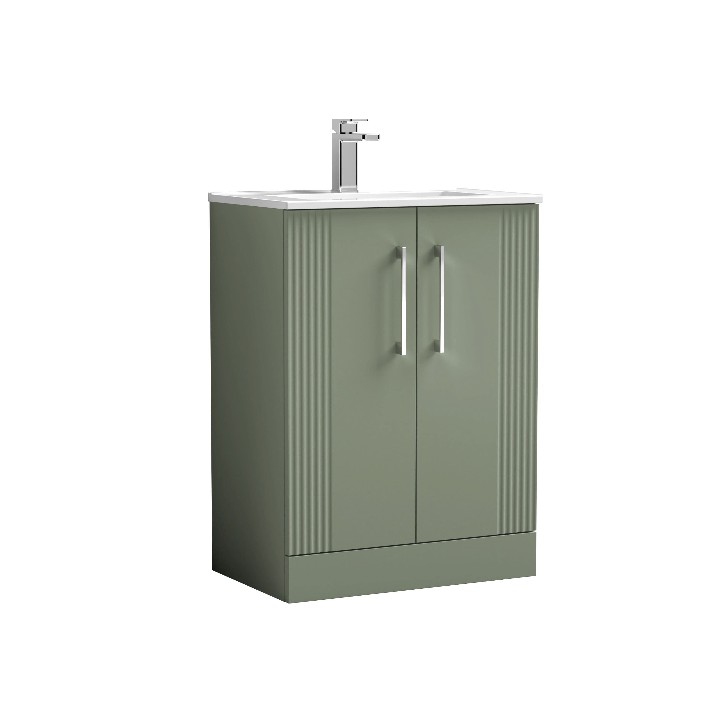 Nuie Deco 2 Door Floorstanding Vanity Unit With Basin-2 600mm Wide