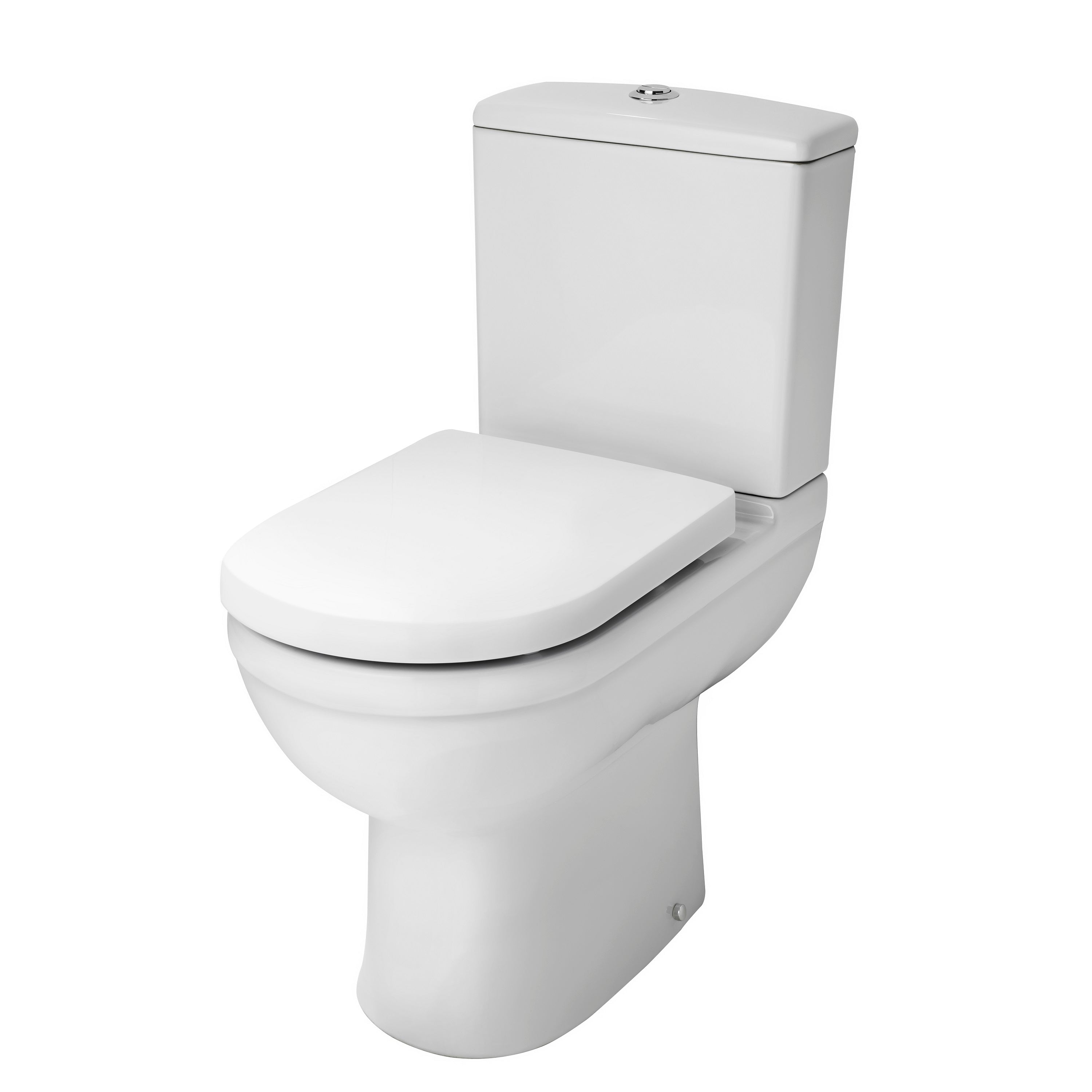 Nuie Ivo Comfort Height Close Coupled Toilet With Push Button Cistern - White