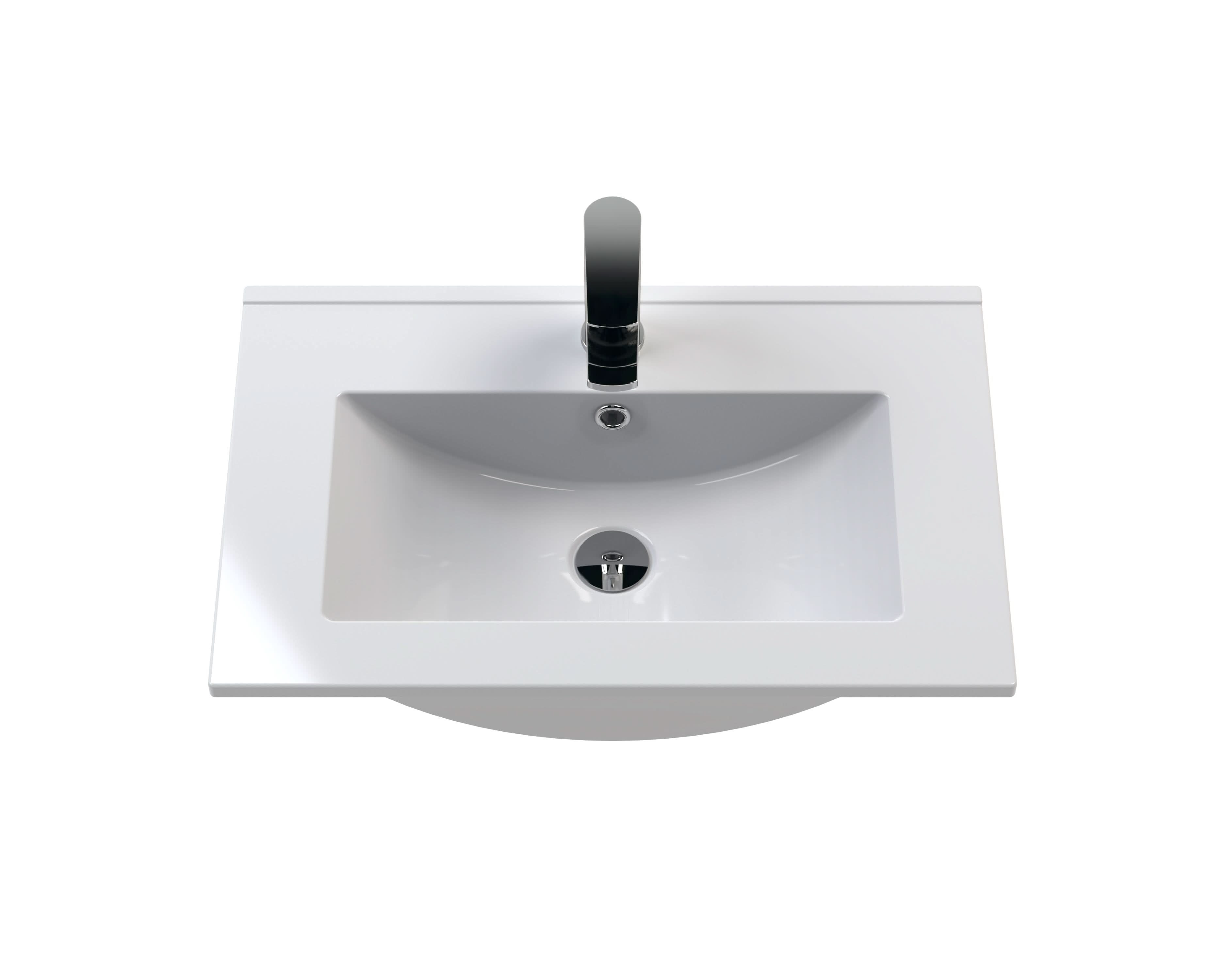 Nuie Deco 2 Drawer Wall Hung Vanity Unit With Basin-2 600mm Wide