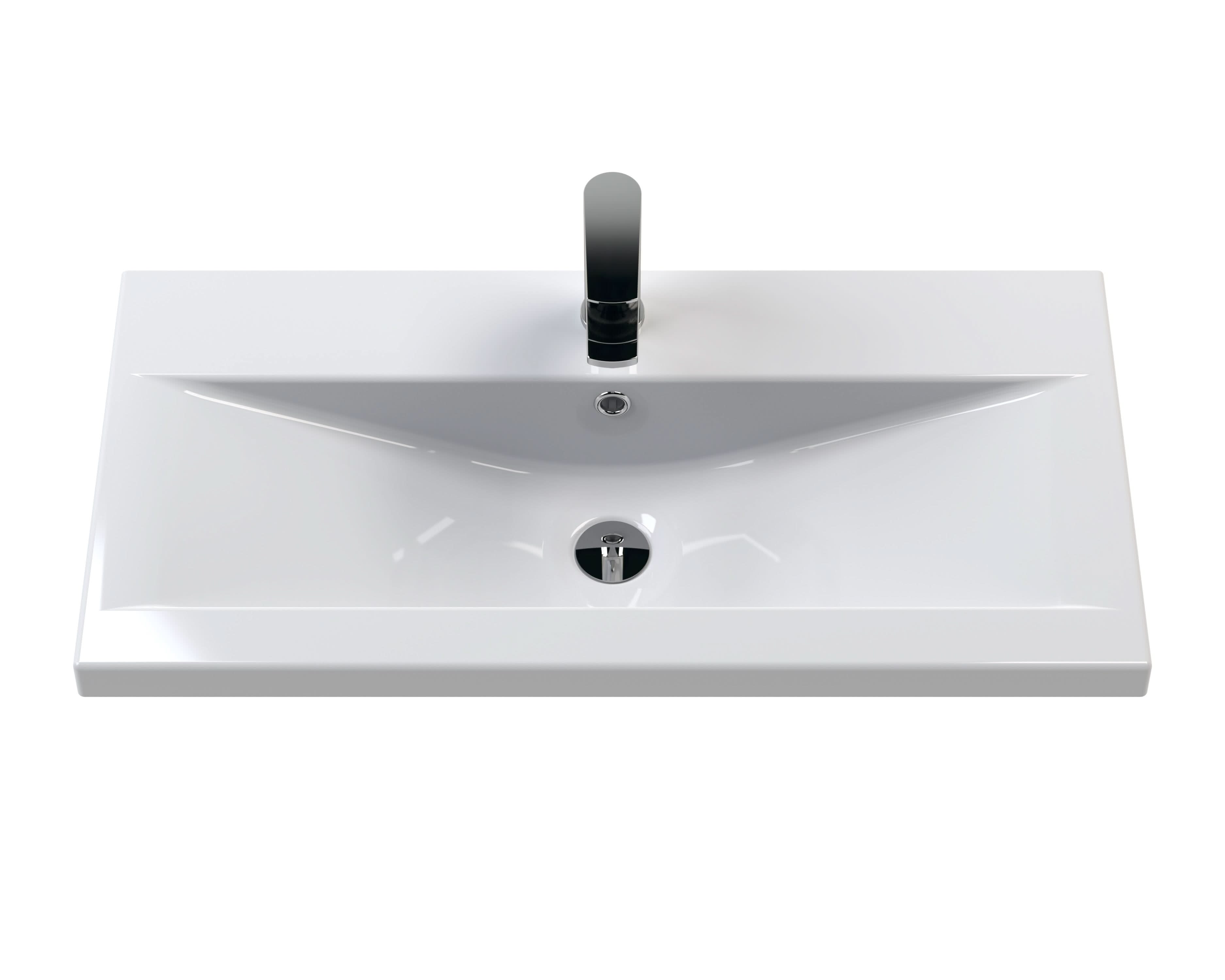 Nuie Deco 2 Drawer Wall Hung Vanity Unit With Basin-1 800mm Wide