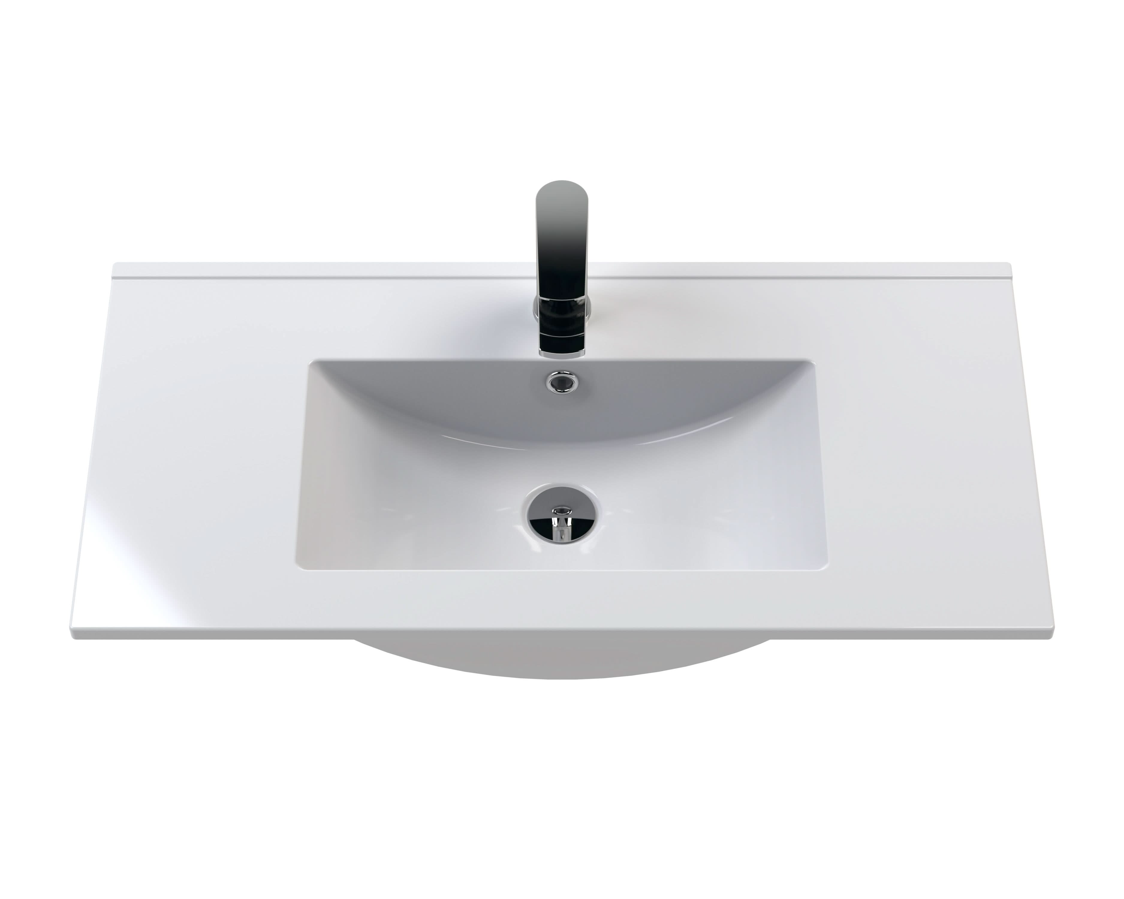 Nuie Deco 2 Drawer Wall Hung Vanity Unit With Basin-2 800mm Wide