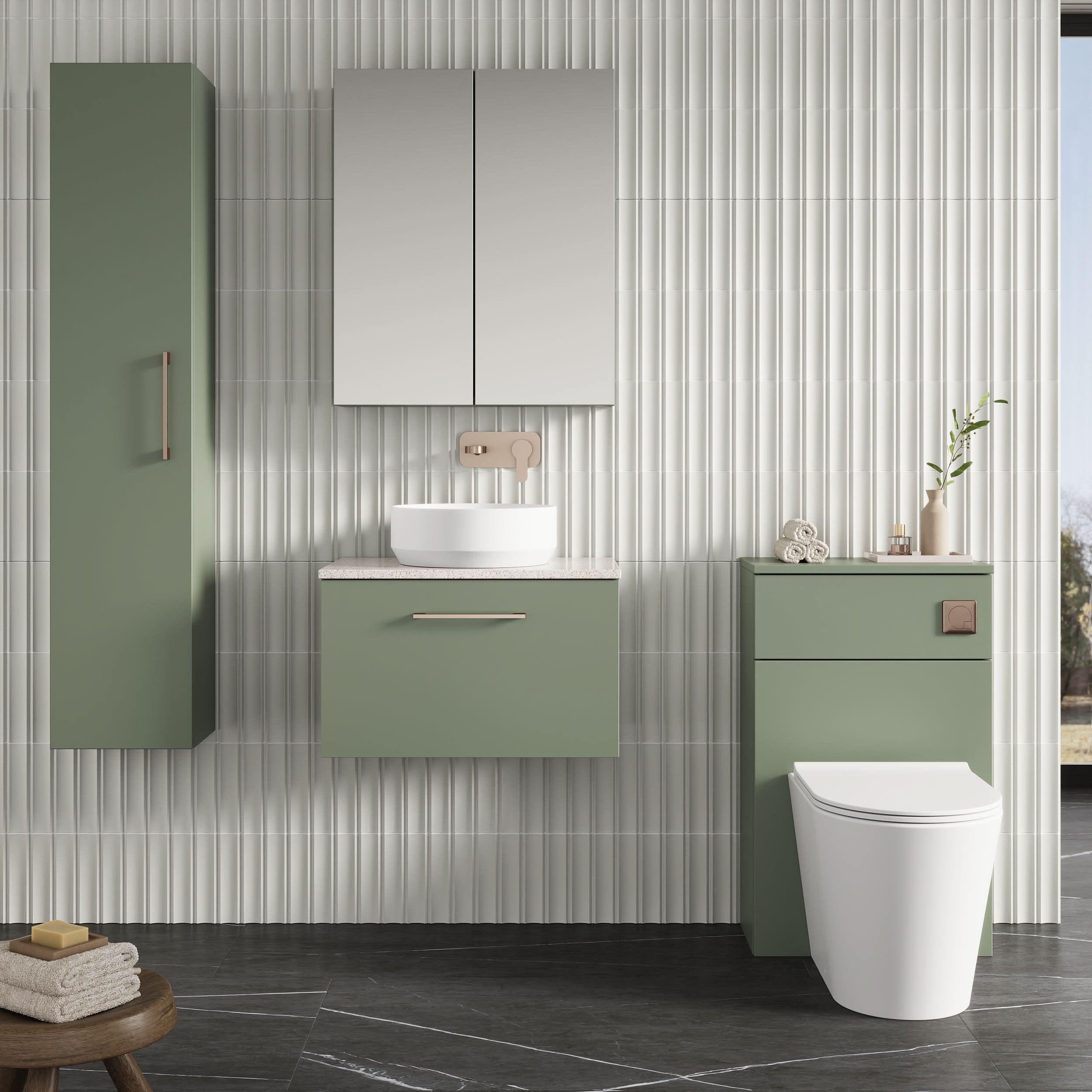 Nuie Arno 1 Drawer Wall Hung Vanity Unit 600mm Wide