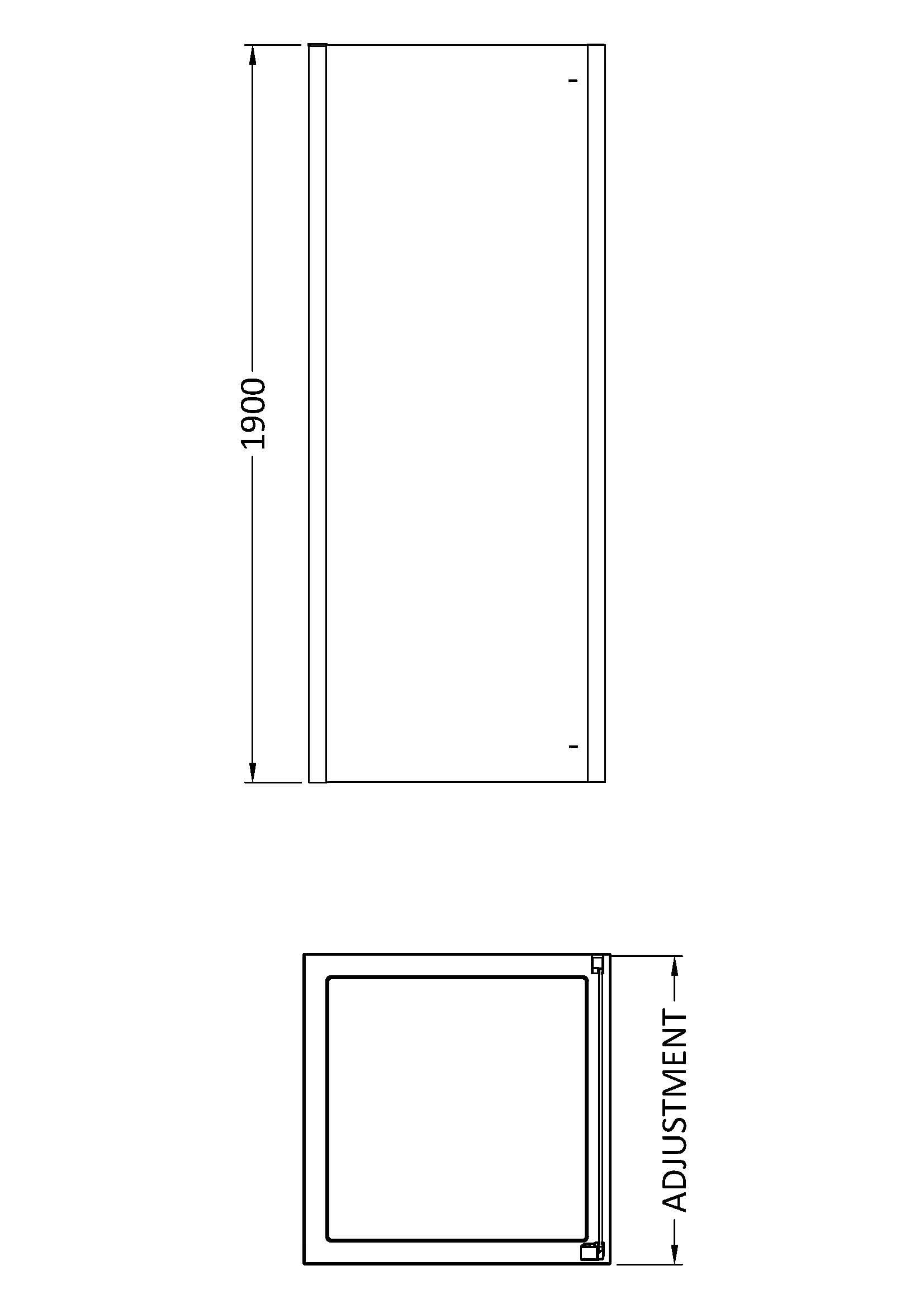 Hudson Reed Apex Side Panel, Durable Semi-Frameless Shower Screen with Toughened Glass and Reversible Design in Chrome, 900mm