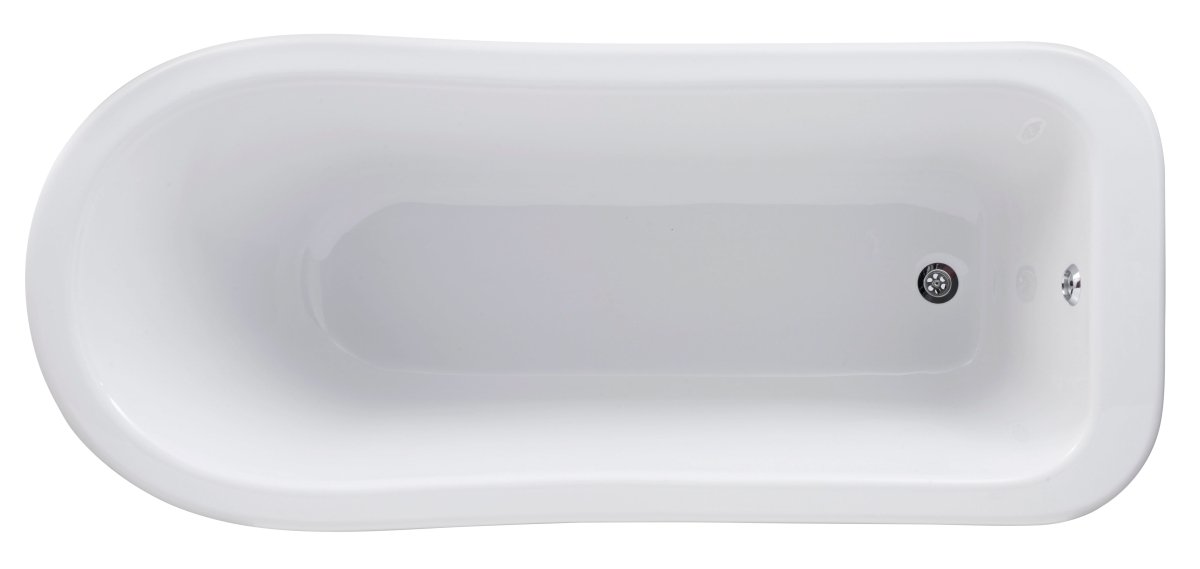 Old London Brockley Freestanding Bath Tub with Corbel Leg Set, Durable Double Ended Traditional Bathroom Style in White, 1500mm