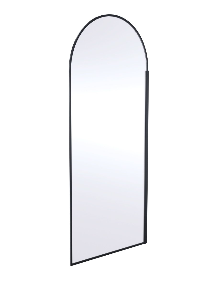 Hudson Reed Arch Return Wetroom Screen, Durable Toughened Safety Glass Frameless Glass Wet Room Panel in Matt Black, 900mm