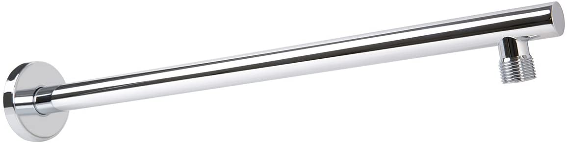 iBathUK Fastiq Round Fixed Shower Head Arm Wall Mounted Modern Stainless Steel, Stylish Bathroom Shower Accessory, 400mm