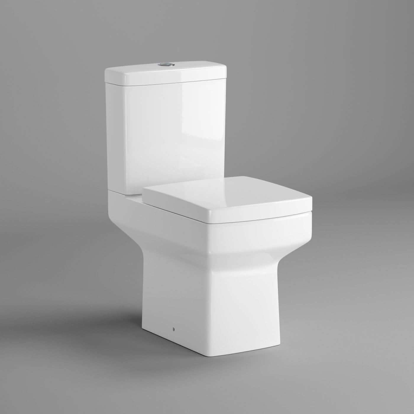 The iBathUK Arvon Shower Bath Suite features a sleek close coupled toilet, straight bathtub with glass screen, and gloss vanity basin unit—ideal for elevating any modern bathroom with style and function.