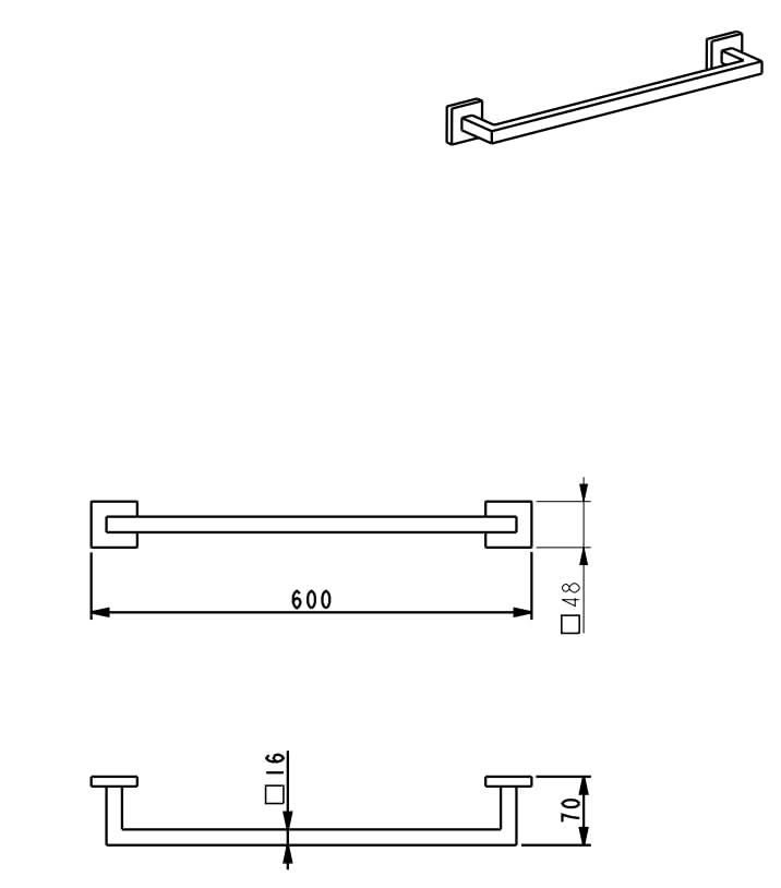 iBathUK Vanta Modern Chrome Square Bathroom Accessory Set, 5 Piece Wall Mounted Complete Kit for Contemporary Bathrooms