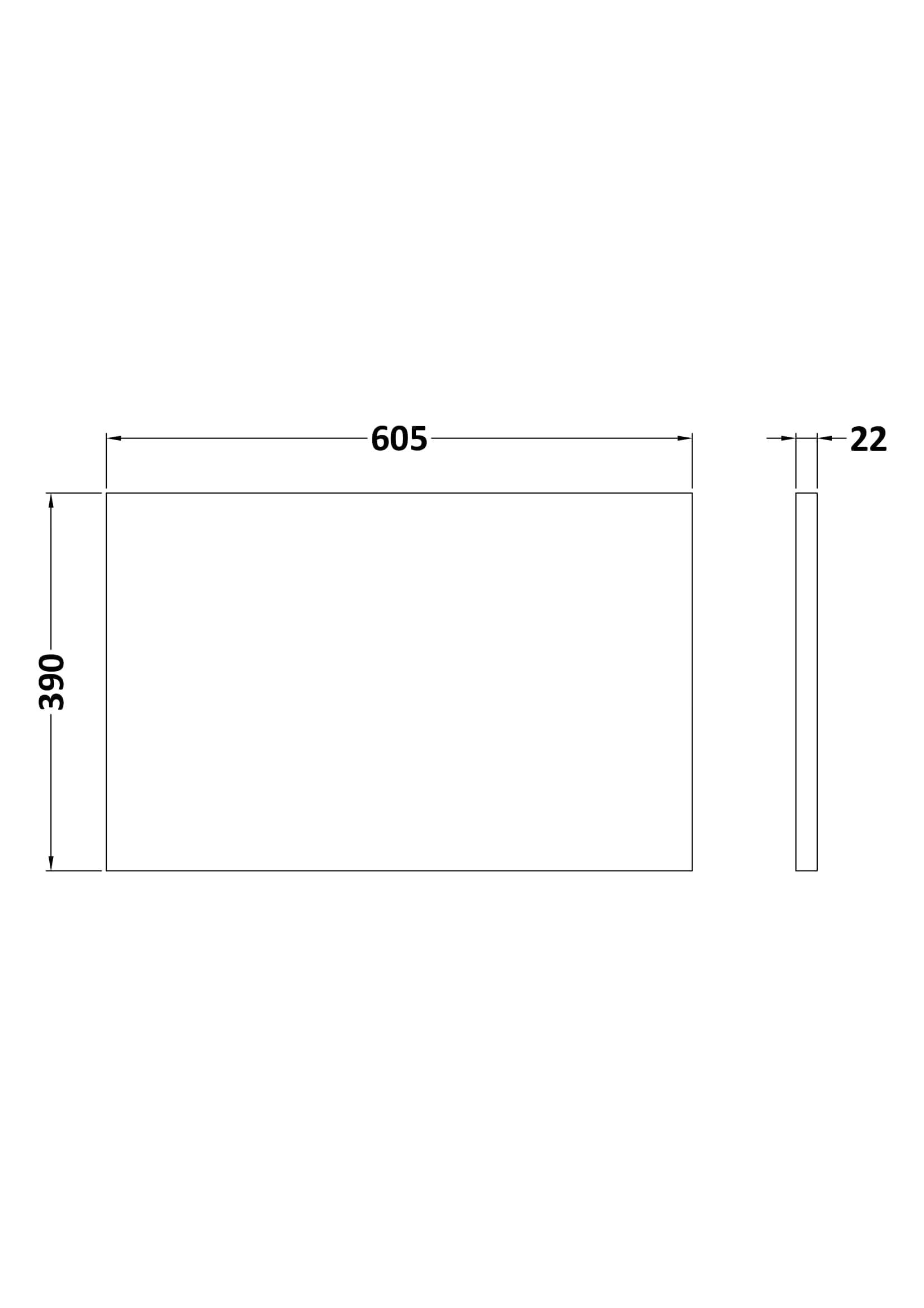 Hudson Reed Arno Laminate Worktop, Durable Stone-Look Bathroom Worktop for Vanity Units and Solid Surface Countertops in Premium Bellato Grey Finish, 600mm