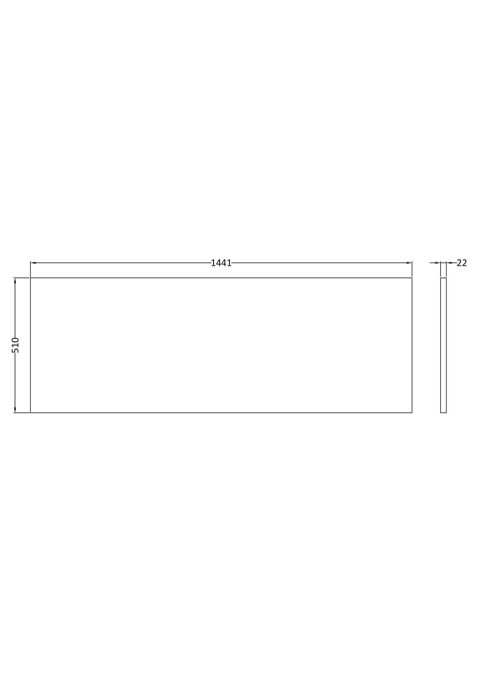 Hudson Reed Quartet Laminate Worktop, Durable Stone-Look Bathroom Worktop for Vanity Units and Solid Surface Countertops in Premium Carrera Marble Finish, 1440mm