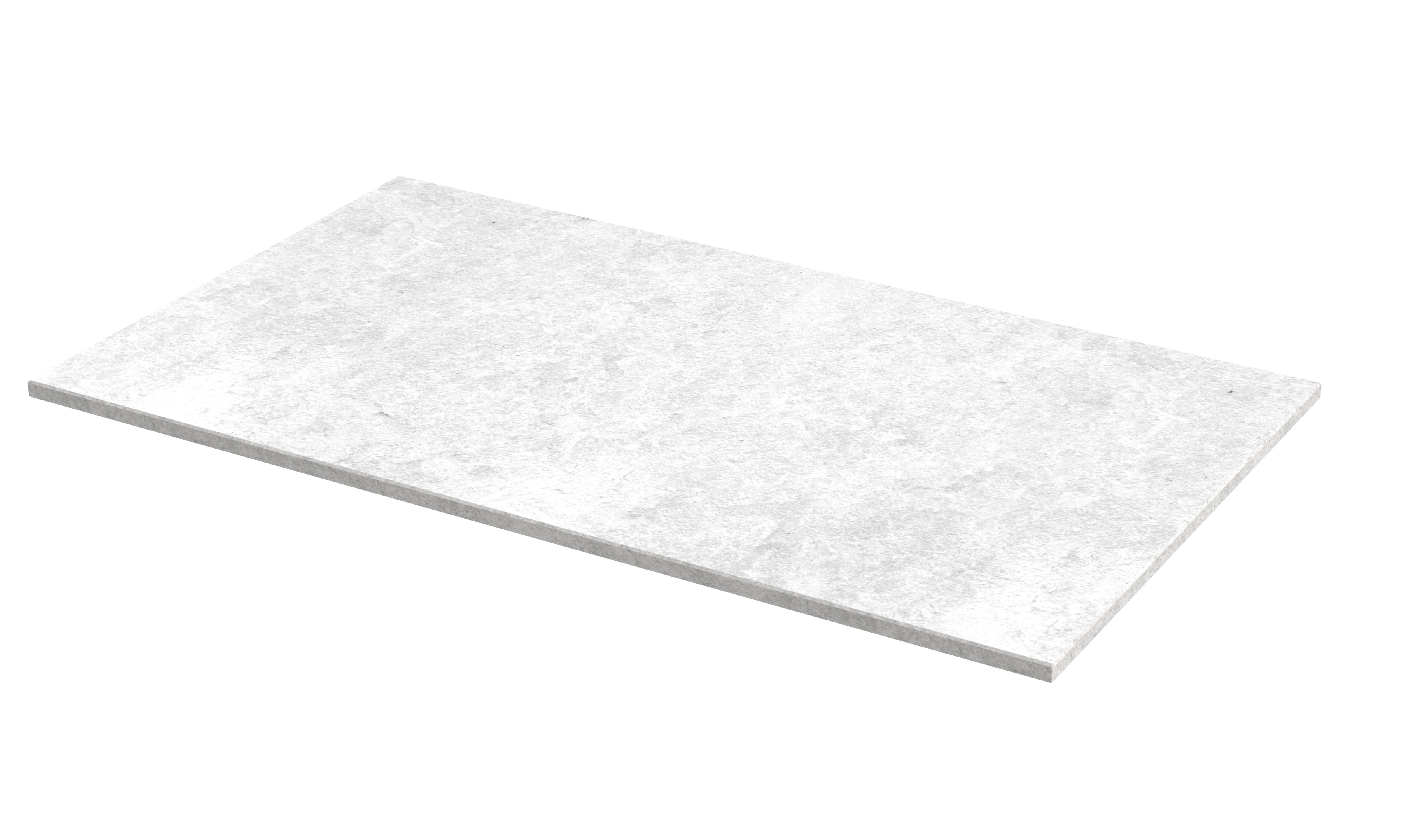 Hudson Reed Solid Surface Marble Top for Bathroom Furniture Units and Vessel Basins, Durable Natural Stone Finish for Modern Bathroom in Premium White, 800mm