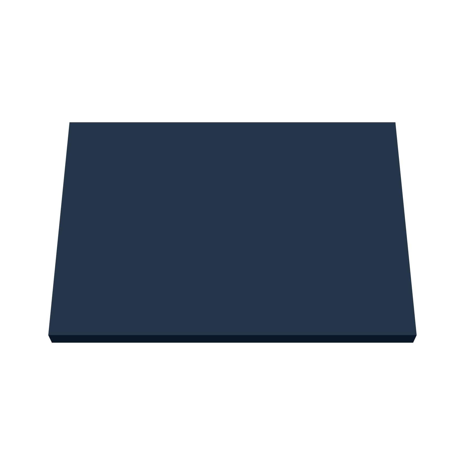 Hudson Reed Solid Surface Worktop for Bathroom Vanities, Durable Stone Countertop for Modern Bathroom and Vanity Units in Premium Midnight Blue, 600mm