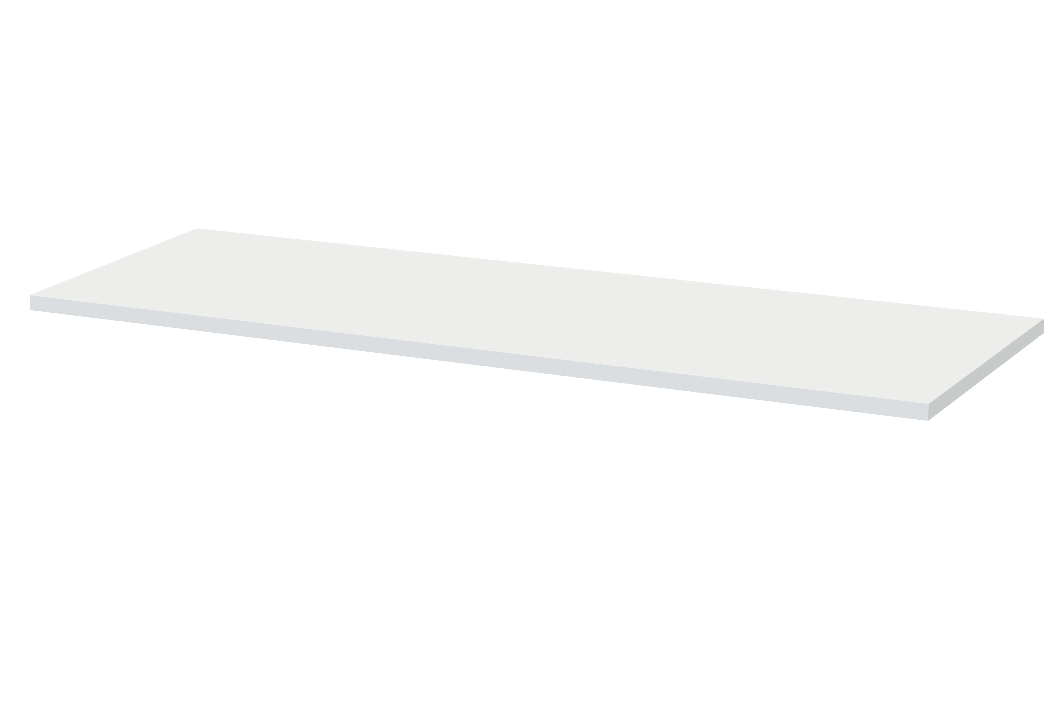 Hudson Reed Solid Surface Worktop for Bathroom Vanities, Durable Stone Countertop for Modern Bathroom and Vanity Units in Premium Satin White Finish, 1200mm