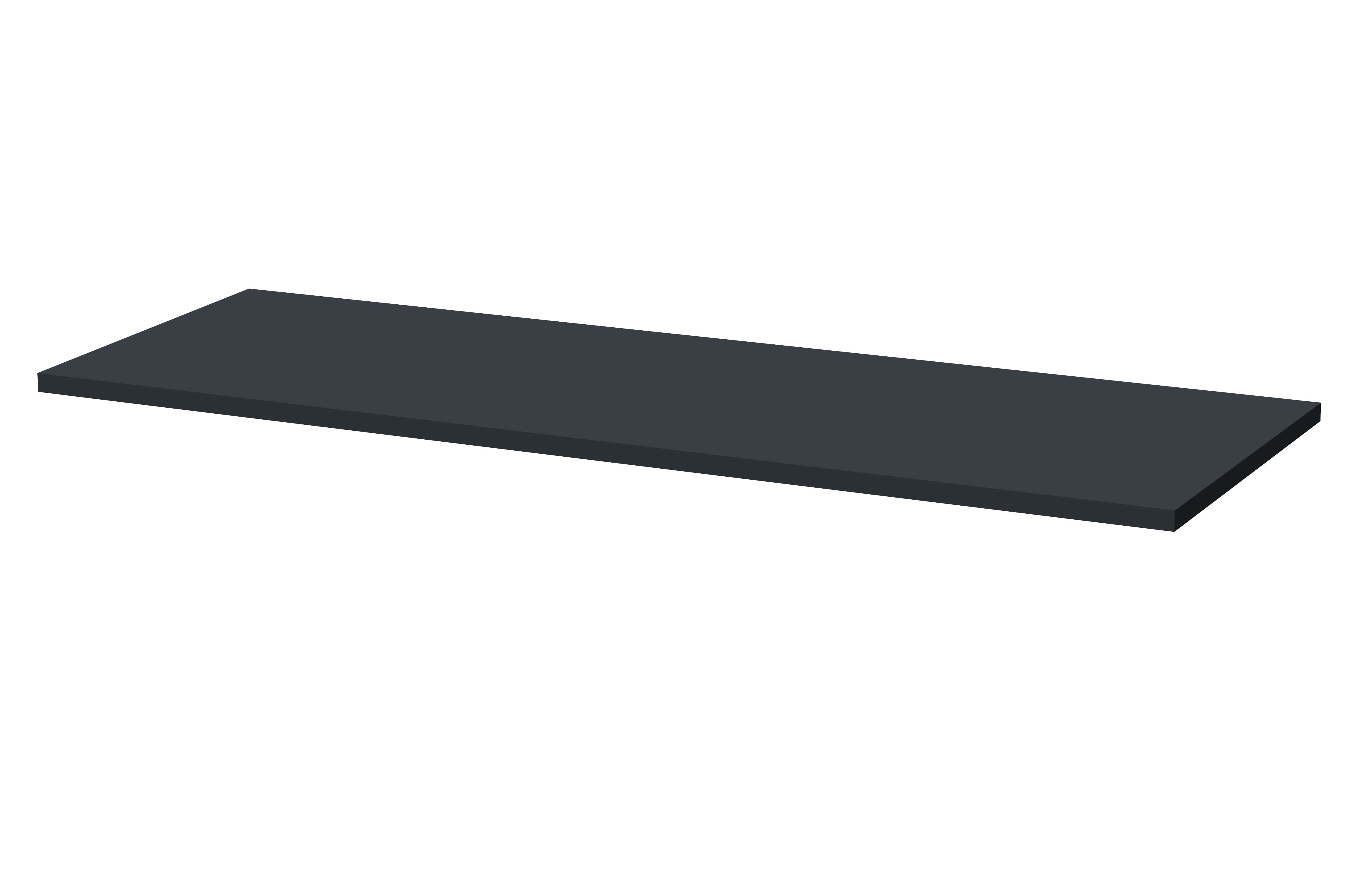 Hudson Reed Solid Surface Worktop for Bathroom Vanities, Durable Stone Countertop for Modern Bathroom and Vanity Units in Premium Soft Black, 1200mm