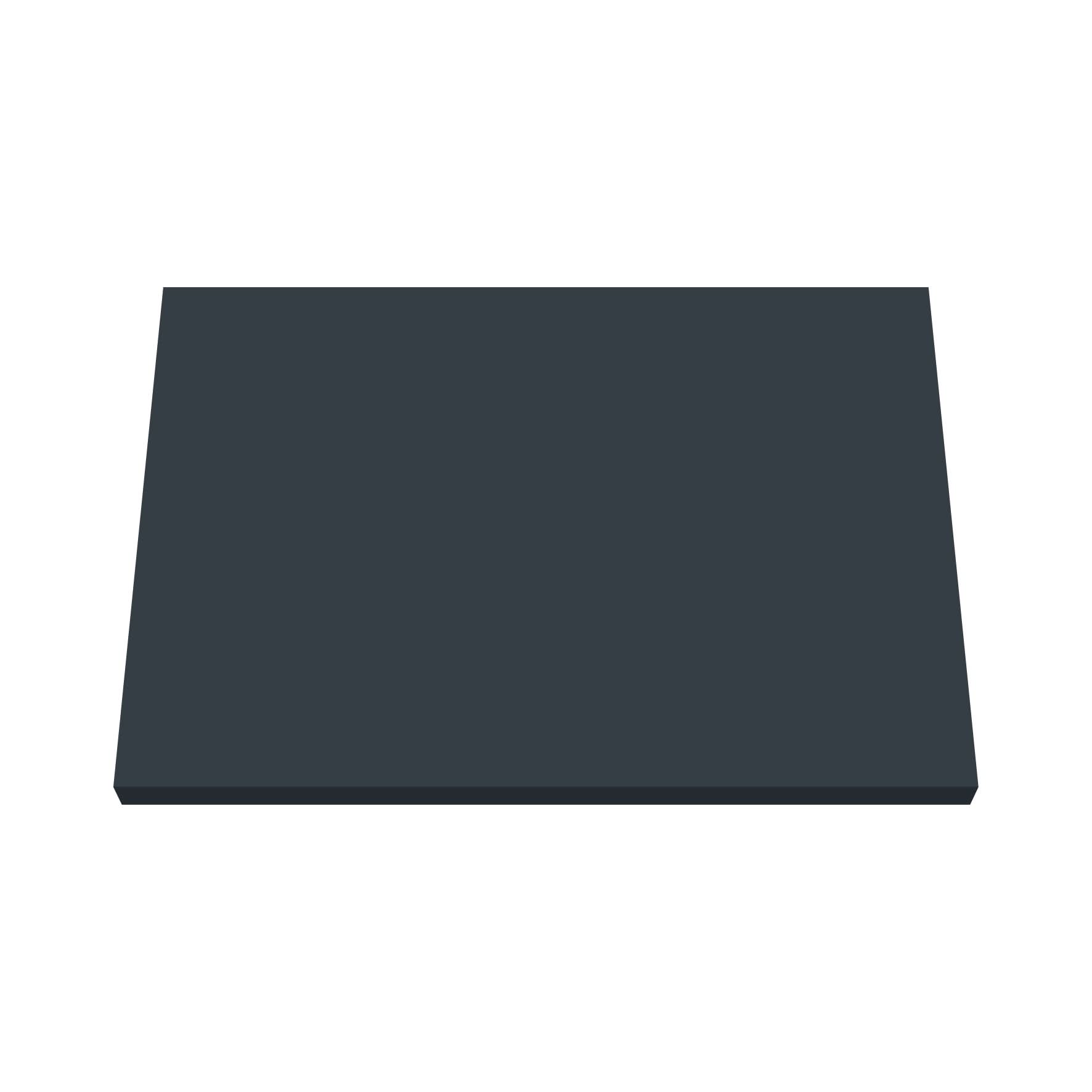 Hudson Reed Solid Surface Worktop for Bathroom Vanities, Durable Stone Countertop for Modern Bathroom and Vanity Units in Premium Soft Black, 600mm