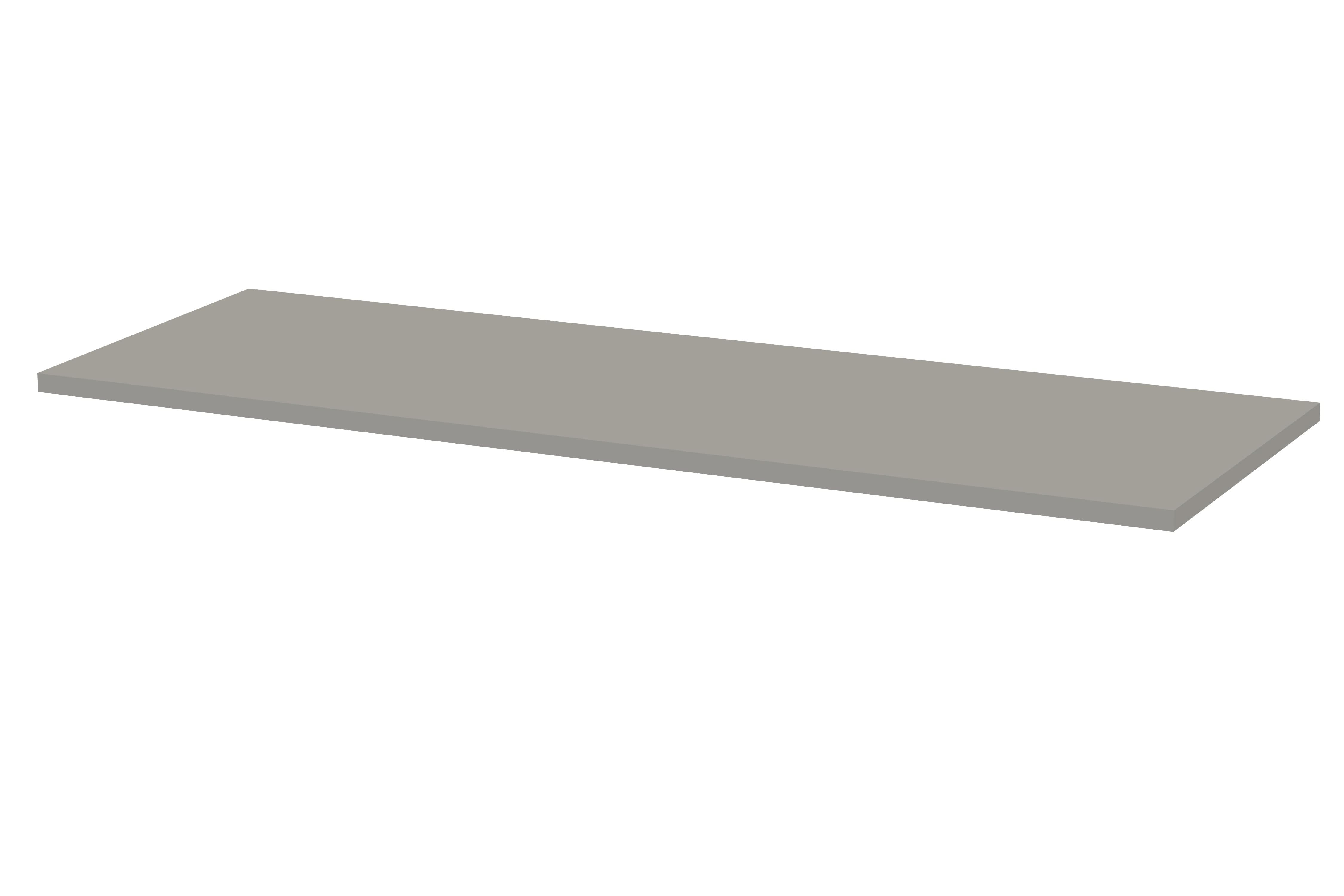 Hudson Reed Solid Surface Worktop for Bathroom Vanities, Durable Stone Countertop for Modern Bathroom and Vanity Units in Premium Satin Grey, 1200mm